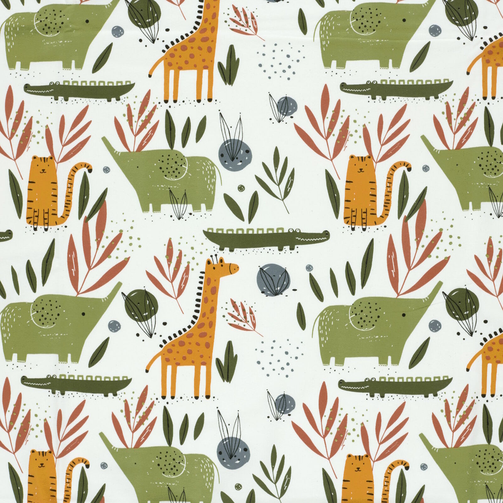 Safari Dschungel Tiere Jersey Baumwolle 150 cm