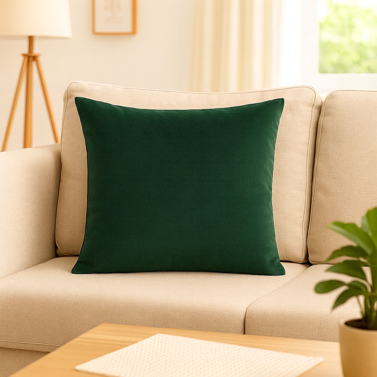 Kissenbezug Uni Oliv Deko