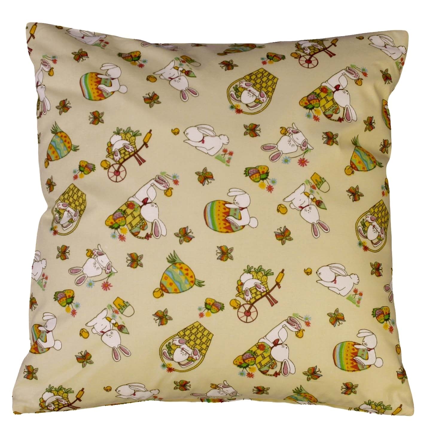 Kinder Kissenbezug 40x40 Ostern Hase Gelb