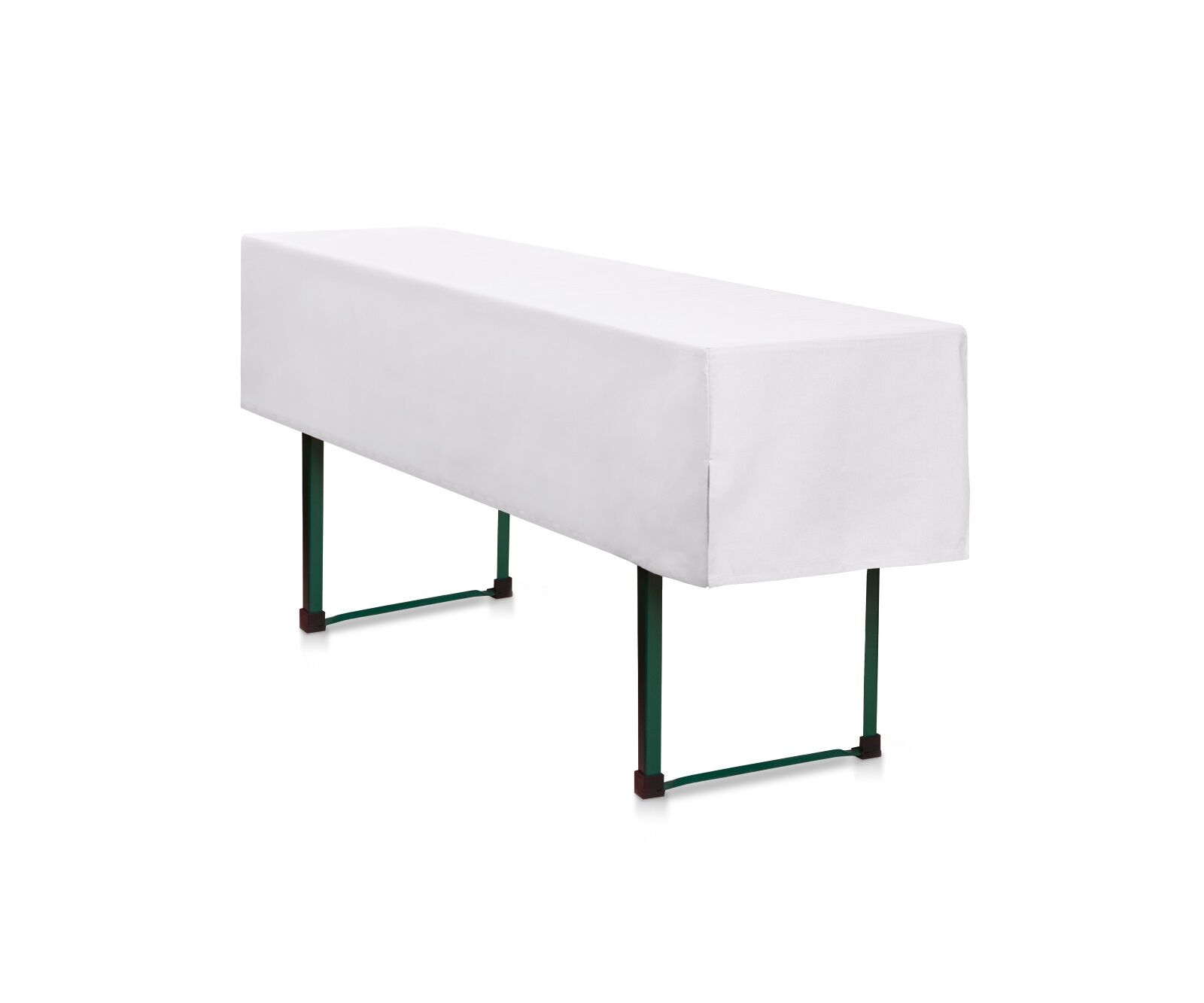 Biertischhusse Weiß Polyester Halblang