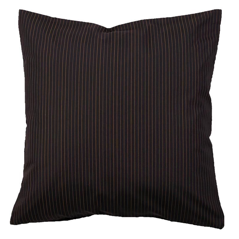 Kissenbezug 40x40 cm Nadelstreifen Braun auf Schwarz