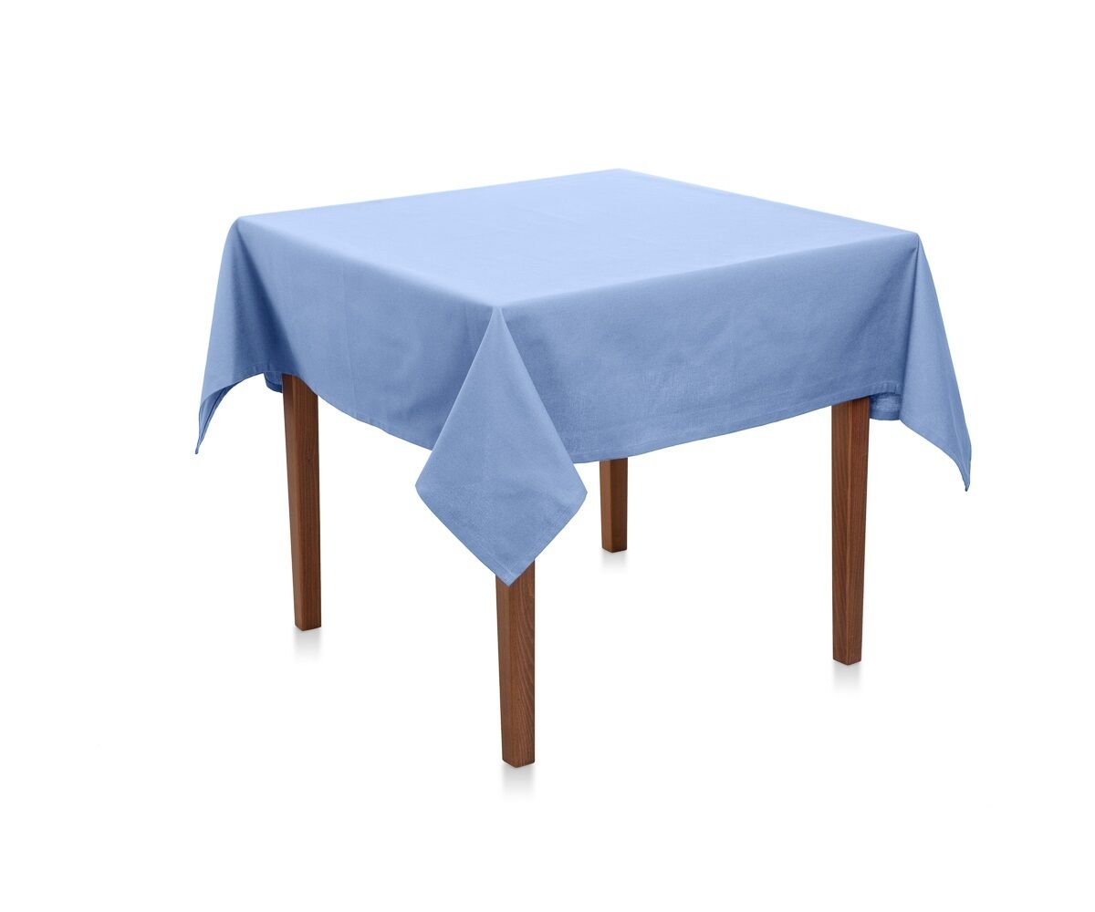 Tischdecke Uni Canvas-Hellblau / 80x80 cm