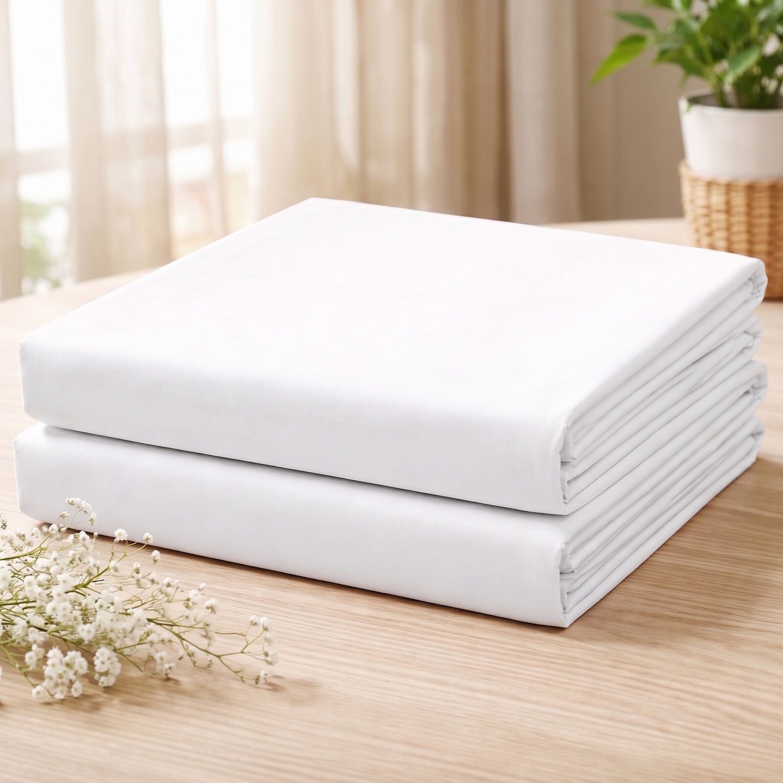 Bettlaken Weiß 150x250 – 100% Baumwolle ohne Gummizug kaufen
