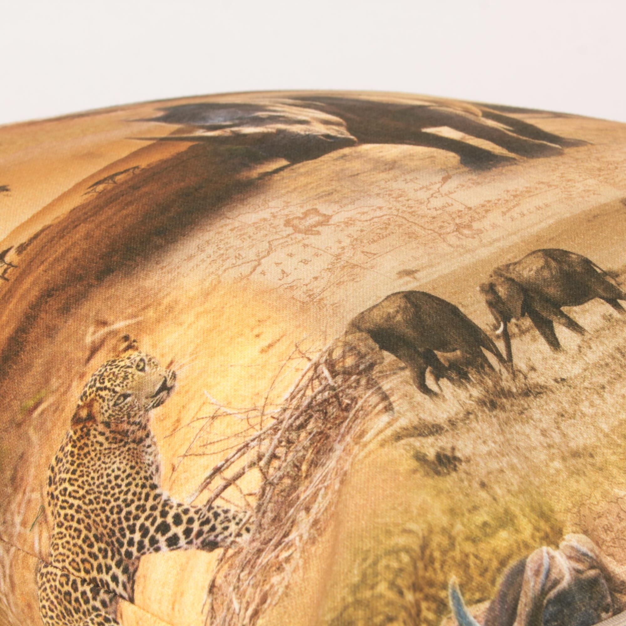 Kissenbezug 30x30 cm Afrika Safari Tiere Half Panama