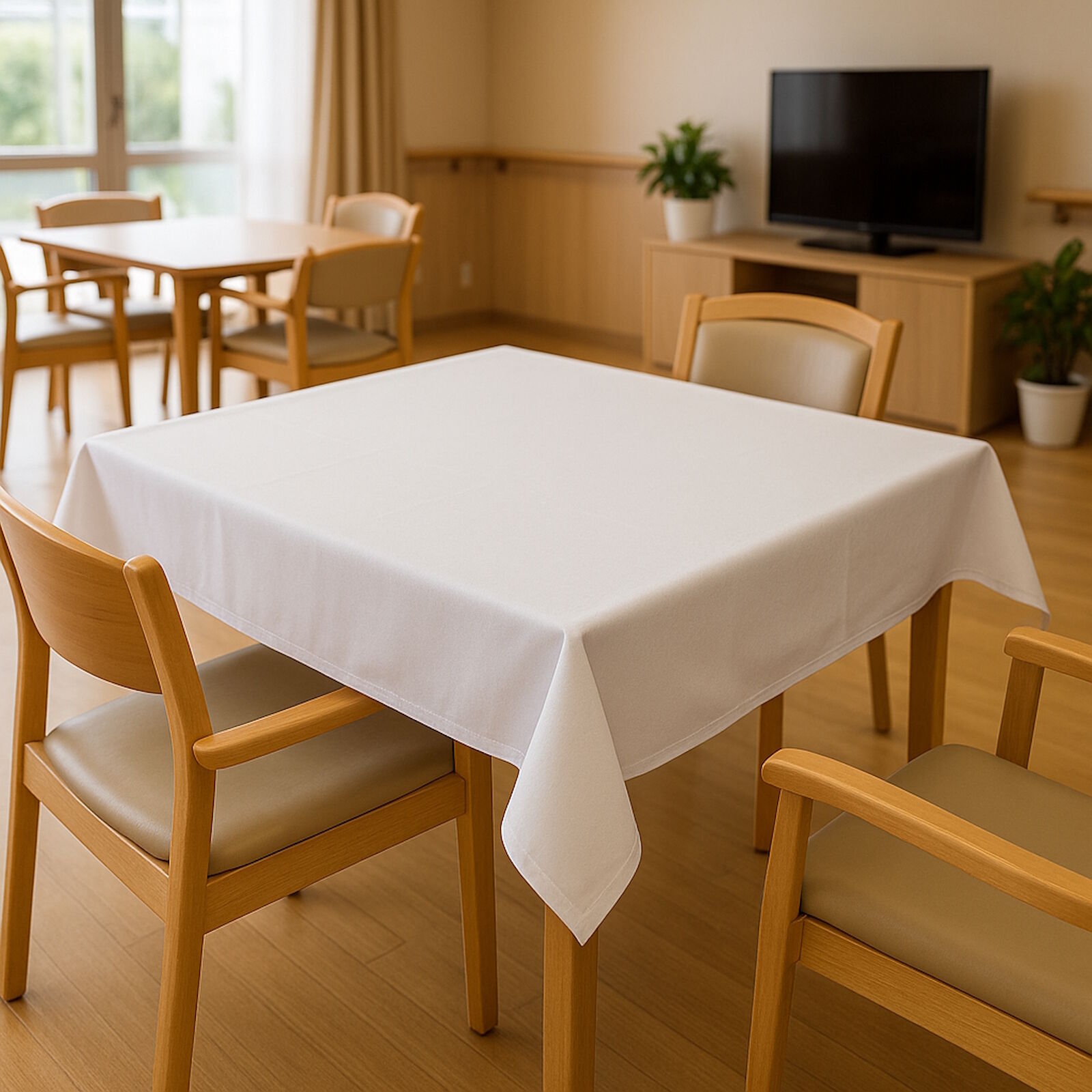 Pflege Tischdecken Weiß Kochfest 4er Pack