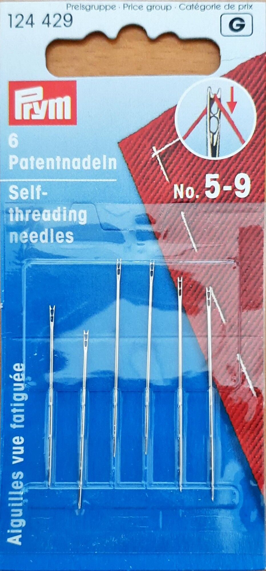 Patentnähnadeln lang ST 5-9 silberfarbig