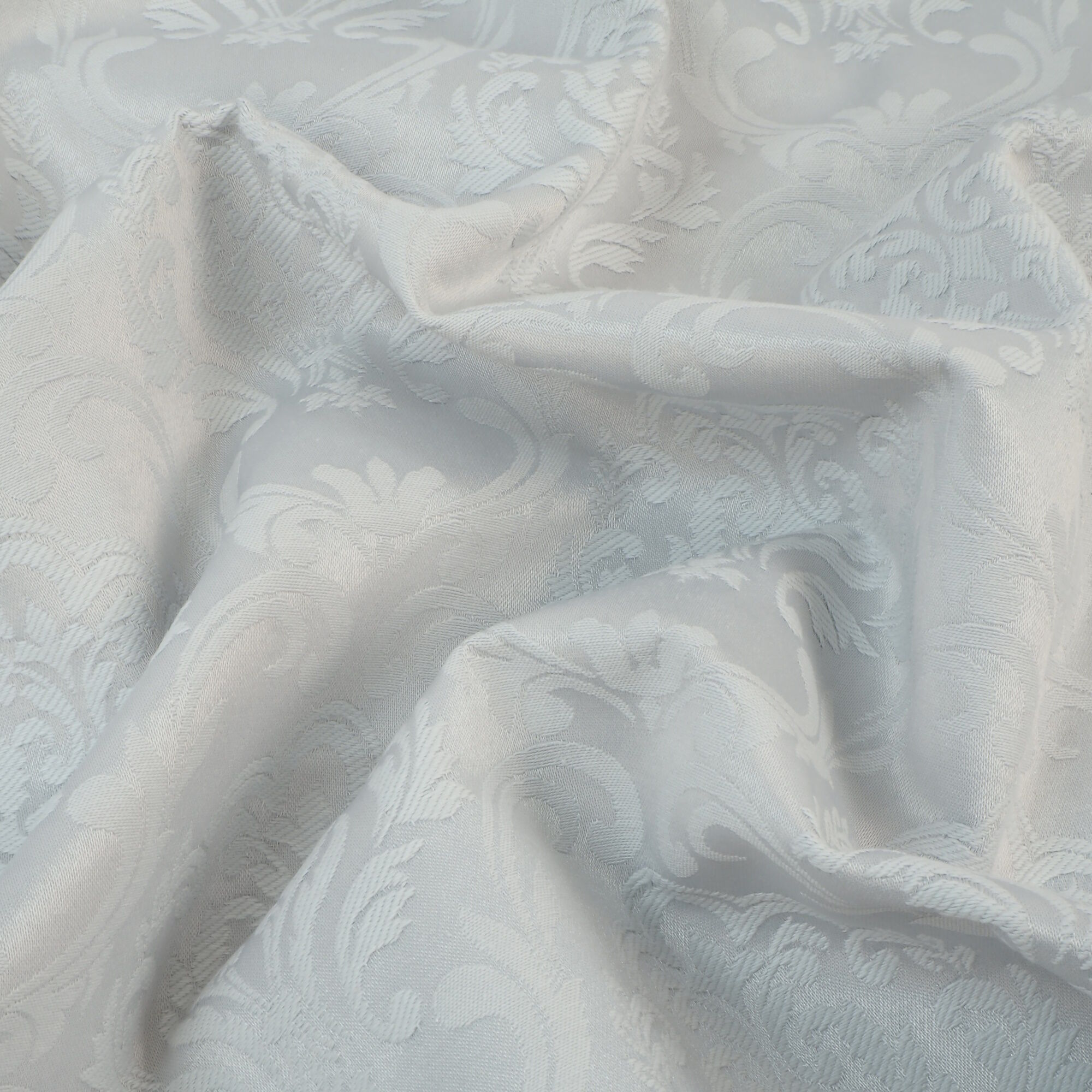 Stoff Premium Jacquard blühender Barock Hellgrau 280cm