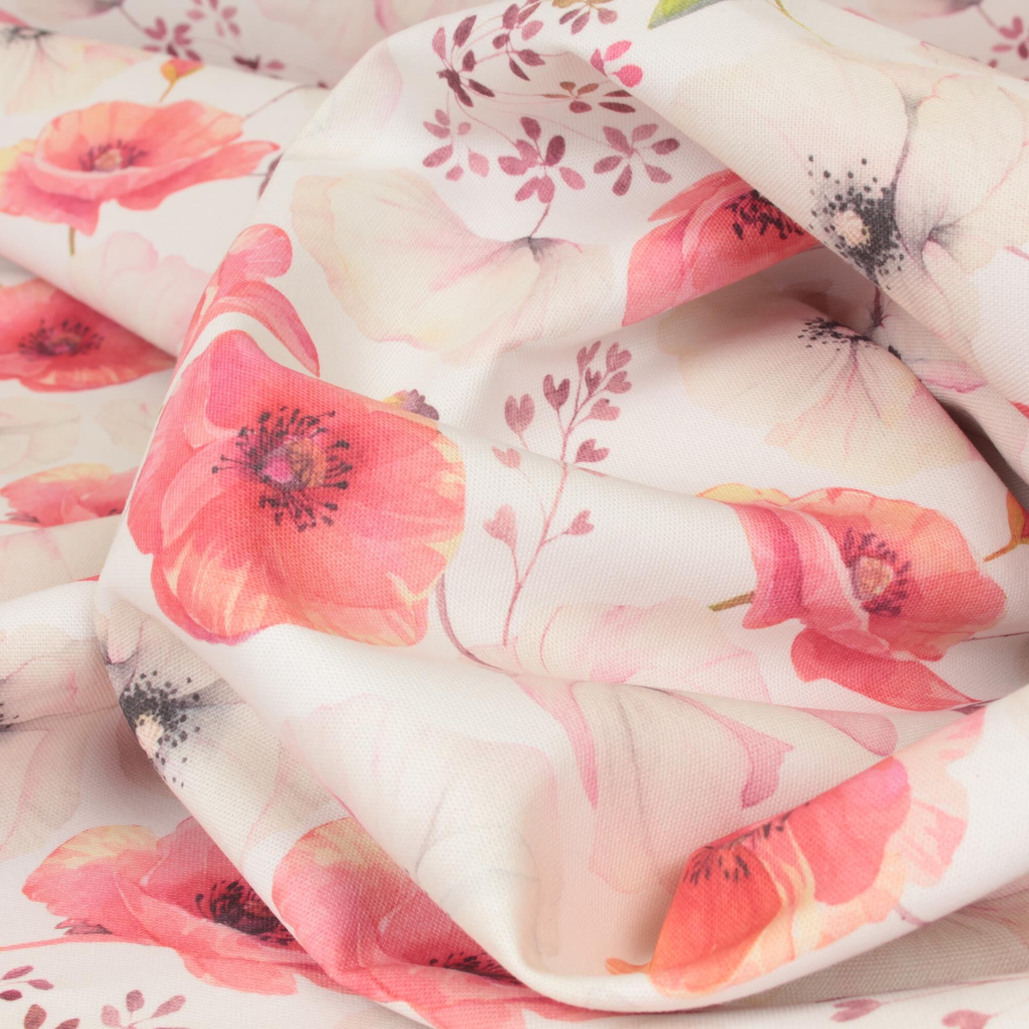 Stoff Meterware große Blumen 280 cm Canvas Baumwolle