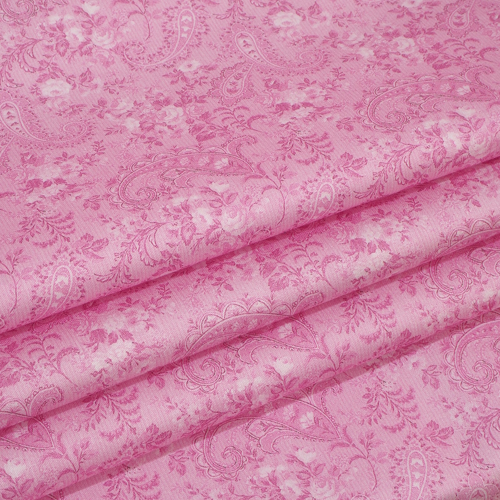 Dirndlstoff Rosa Paisley – Baumwolle Satin Meterware 155 cm