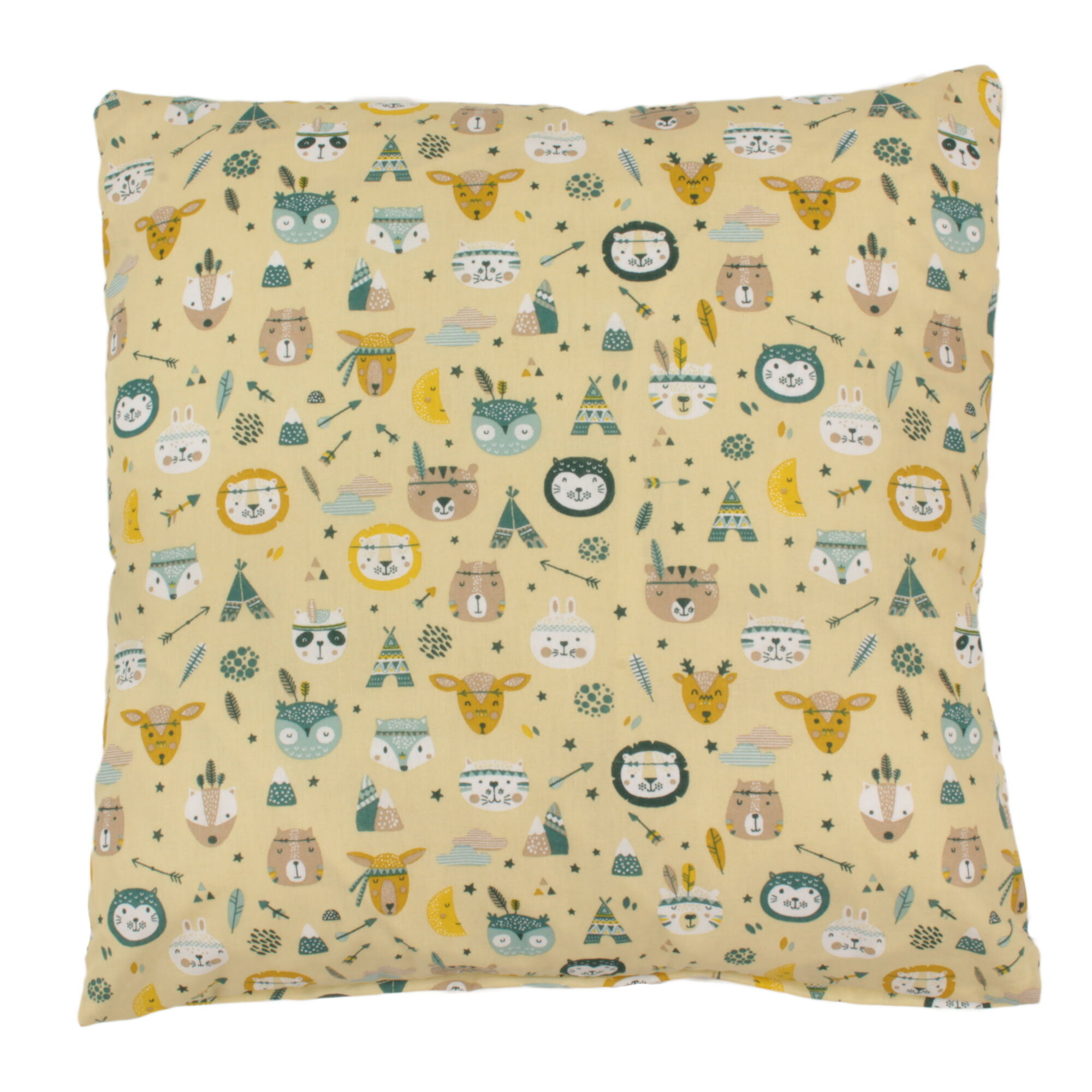 Kissenbezug 40x40 cm Indianer Tiere Baumwolle