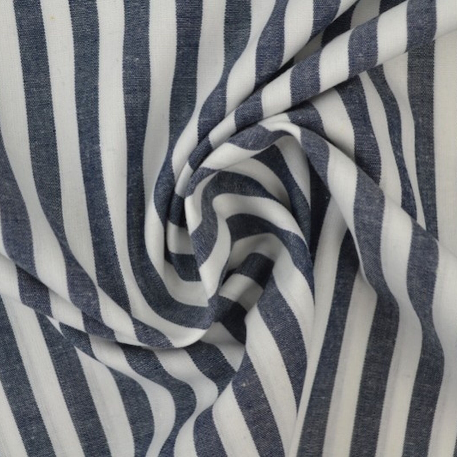 Stoff Meterware Streifen 65 mm Marine