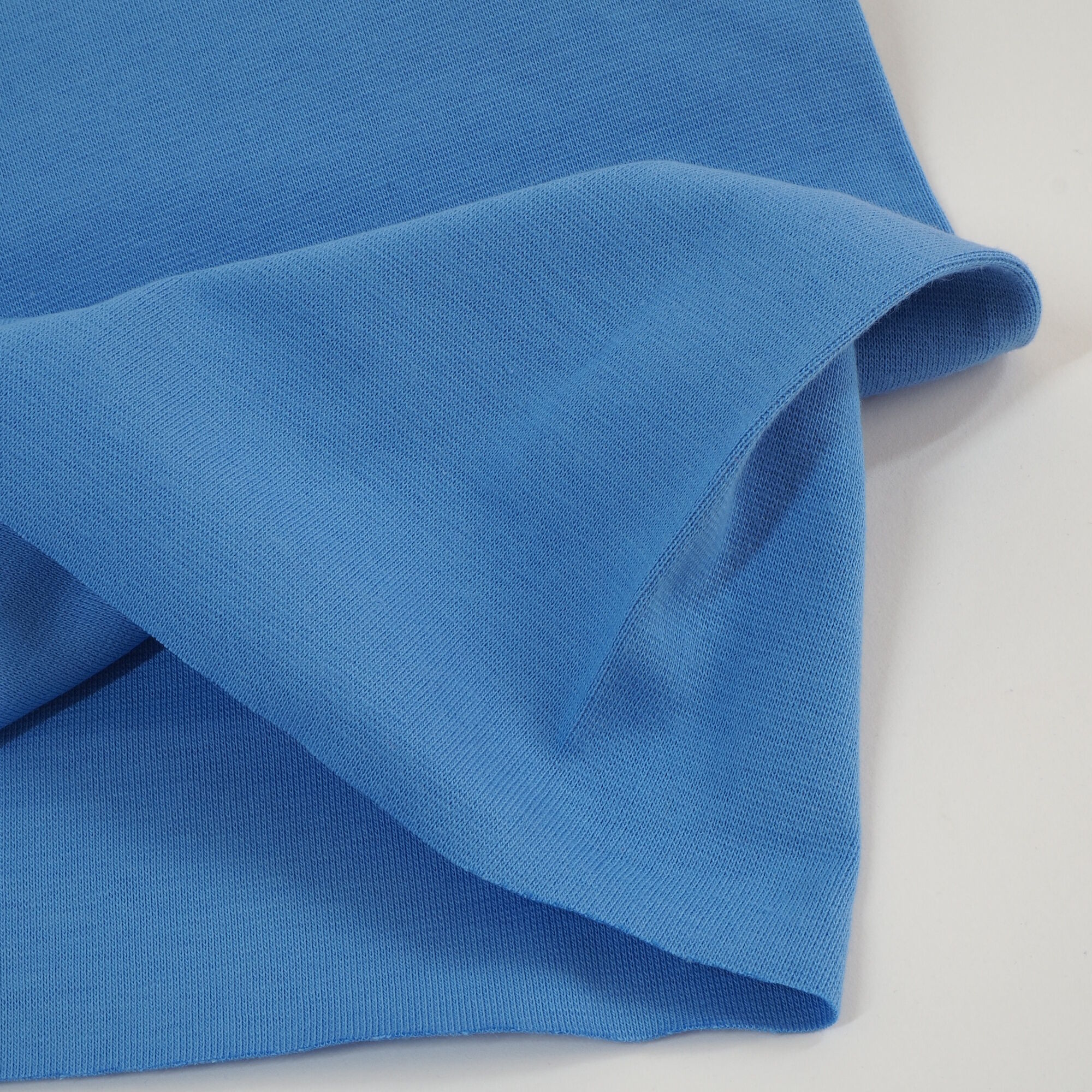 Bio Bündchenstoff Uni Blau