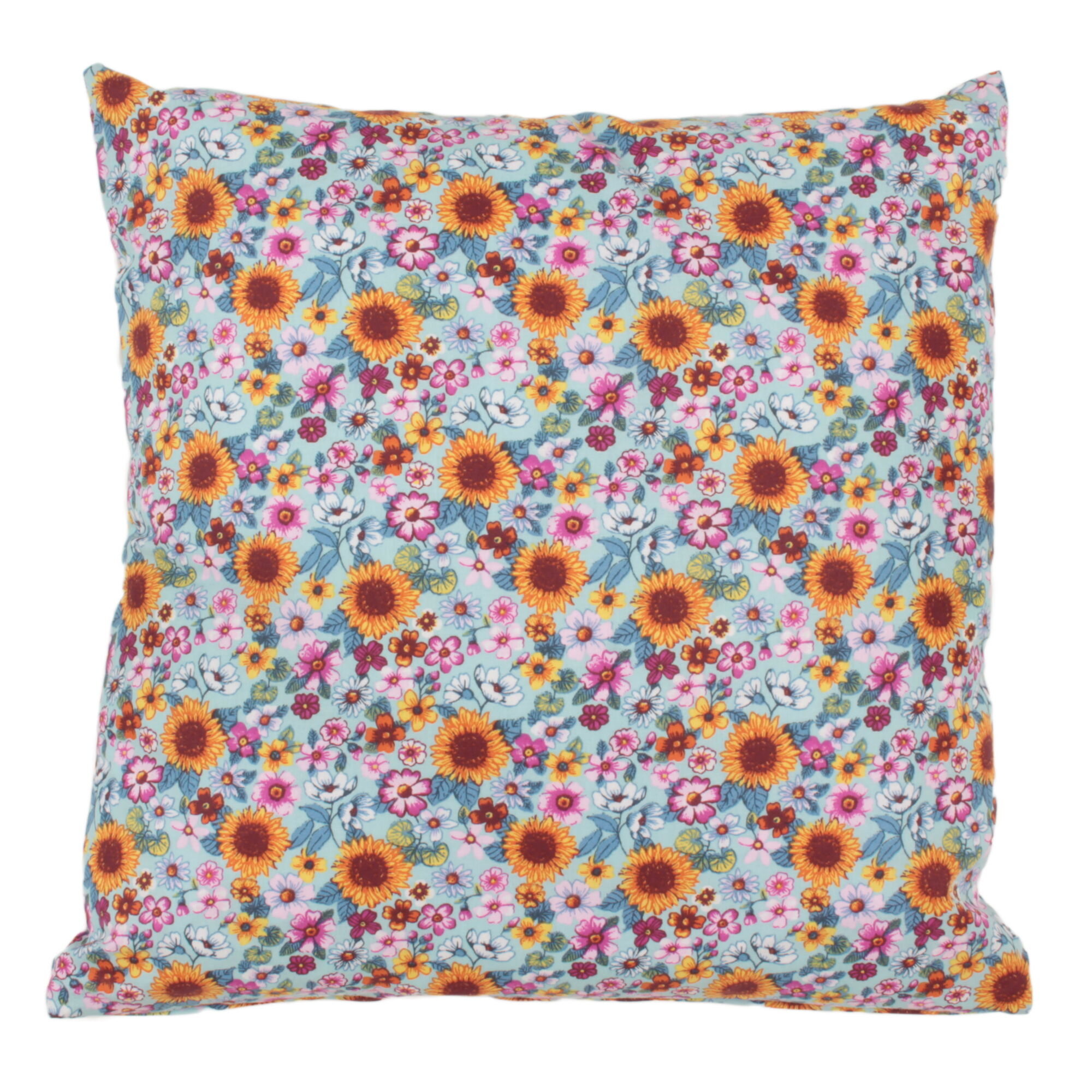 Sonnenblumen Kissenbezug 40x40 Blau
