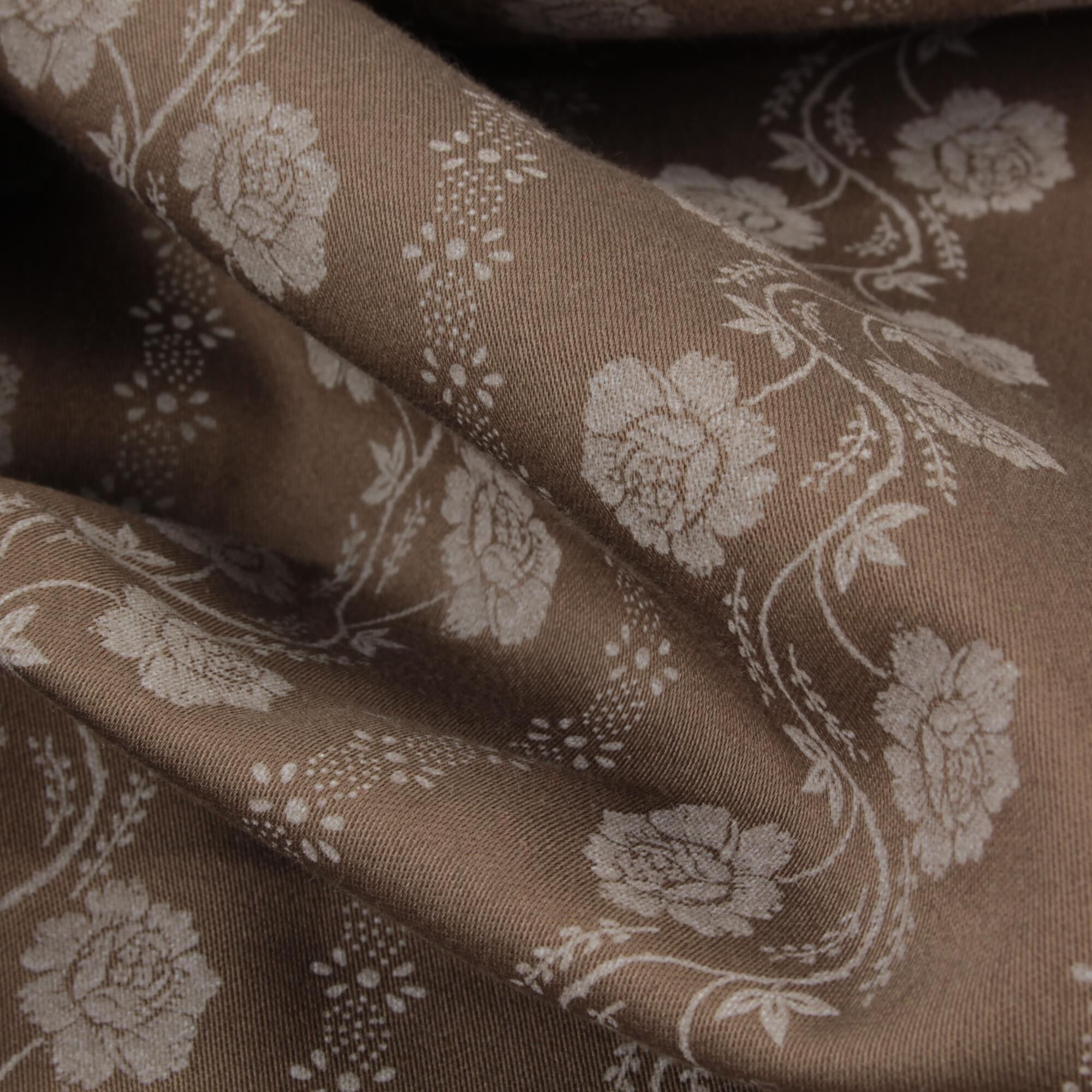 Stoff Meterware Blumen Streifen Sandra Beige Dirndl