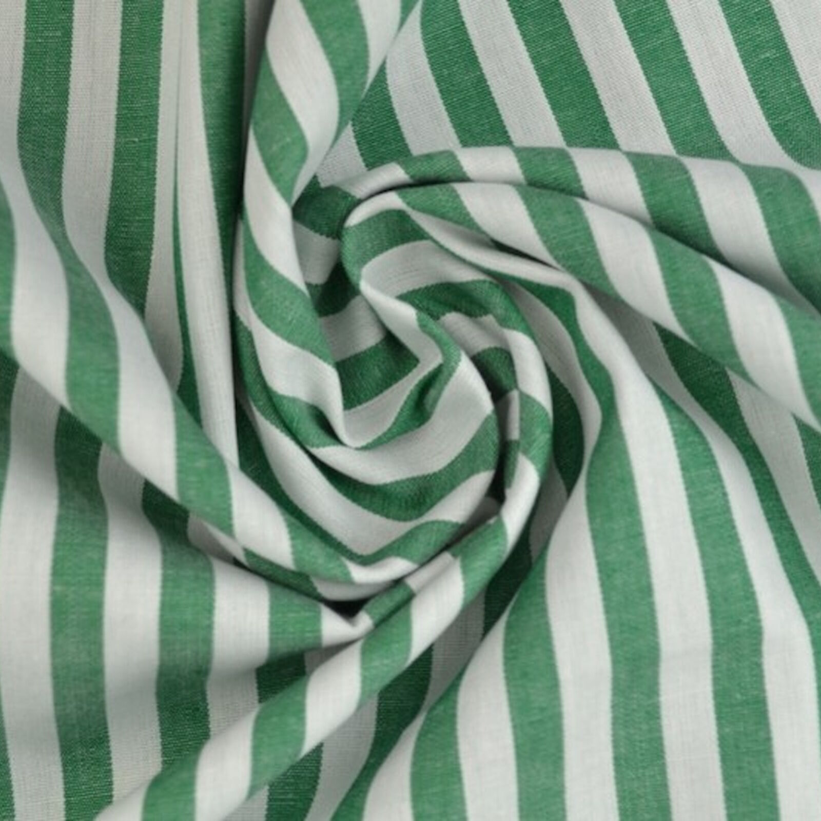 Stoff Meterware Streifen 65 mm Dunkelgrün