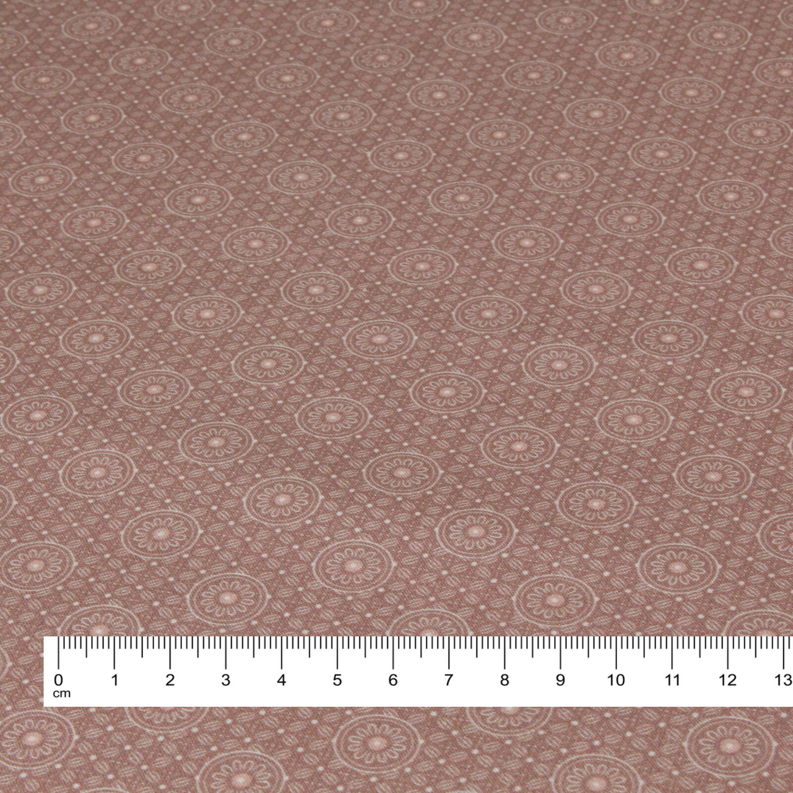 Stoff Meterware Blumen Rudolfine Beige/Light Rose