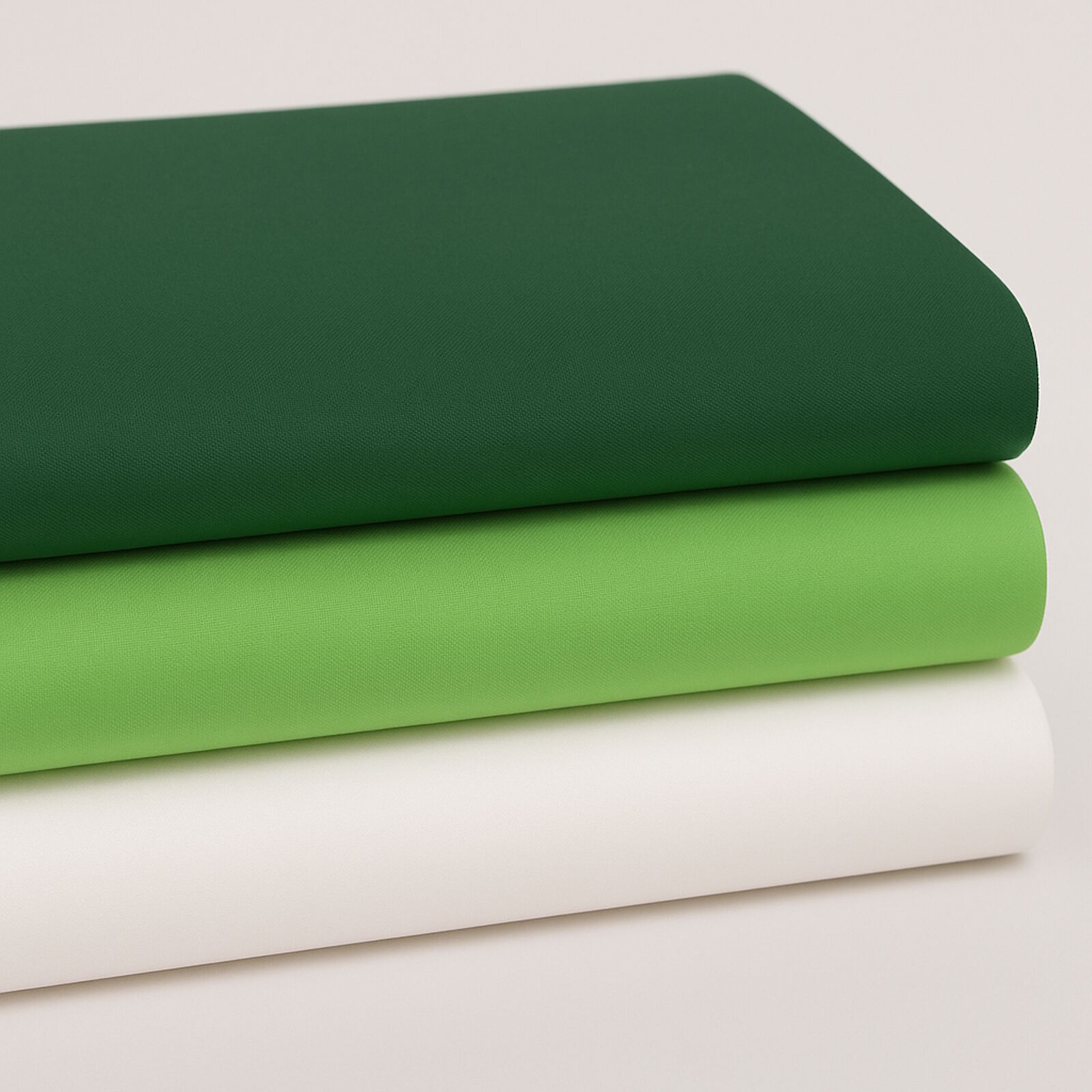 Stoffpaket Wald & Wiese Dunkelgrün Hellgrün Creme 3m