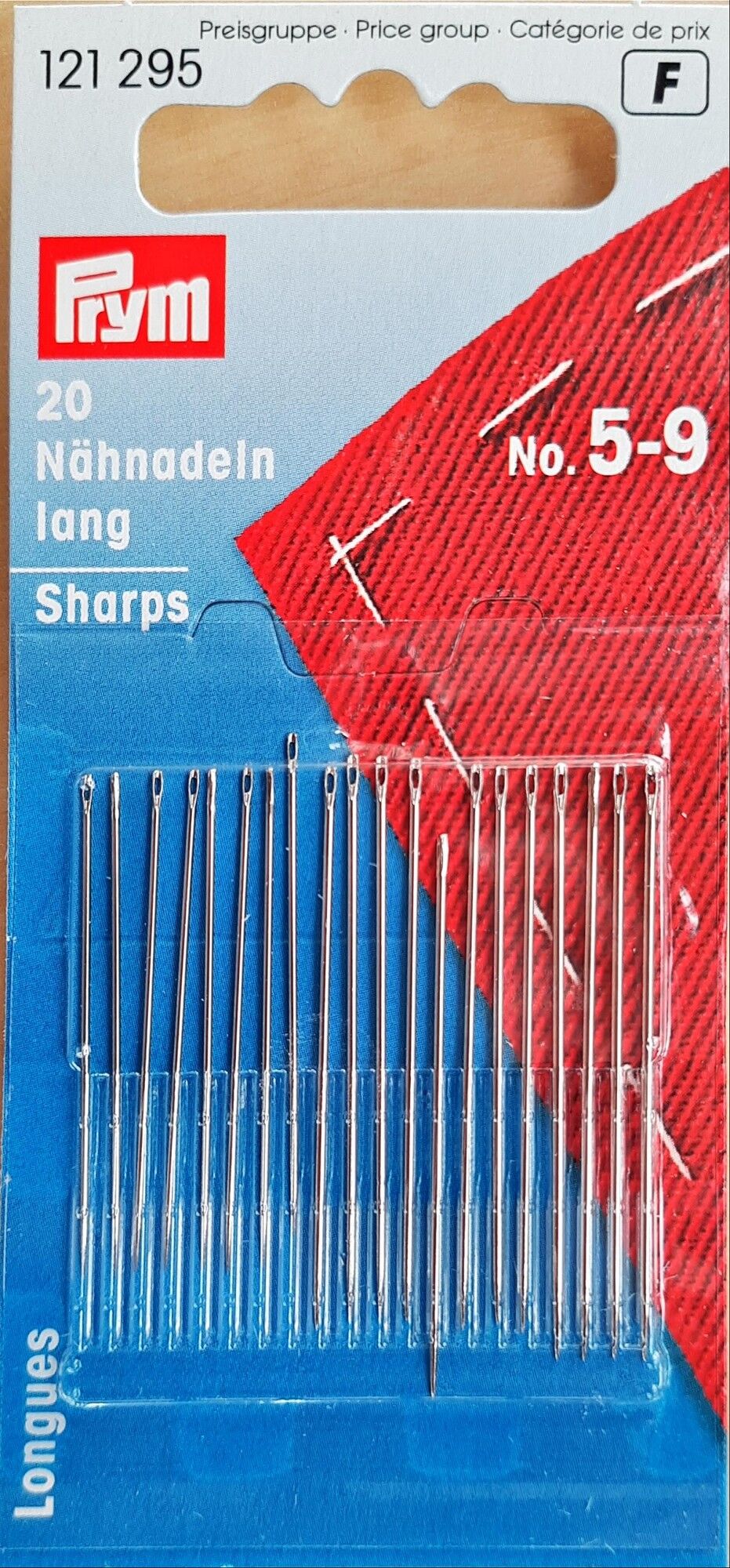 Nähnadeln lang ST 5-9 silberfarbig