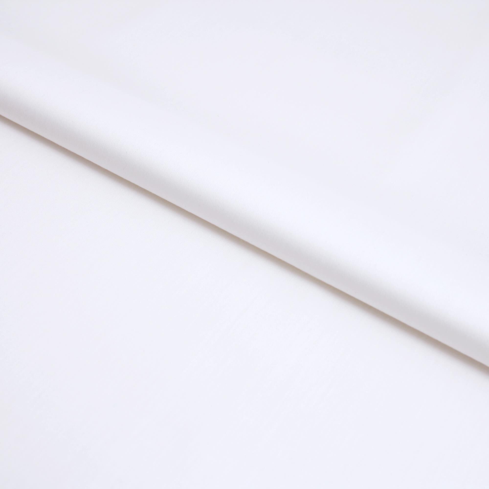 Stoff Meterware Weiß Mako Satin 280 cm