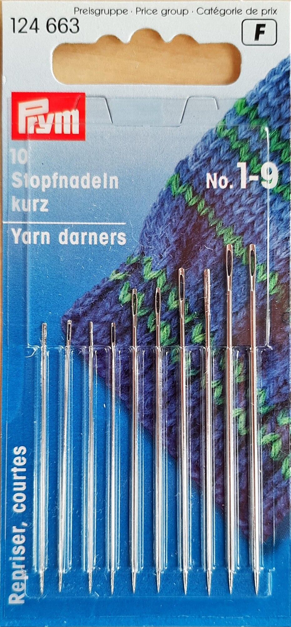 Stopfnadeln kurz ST 1-9 silberfarbig