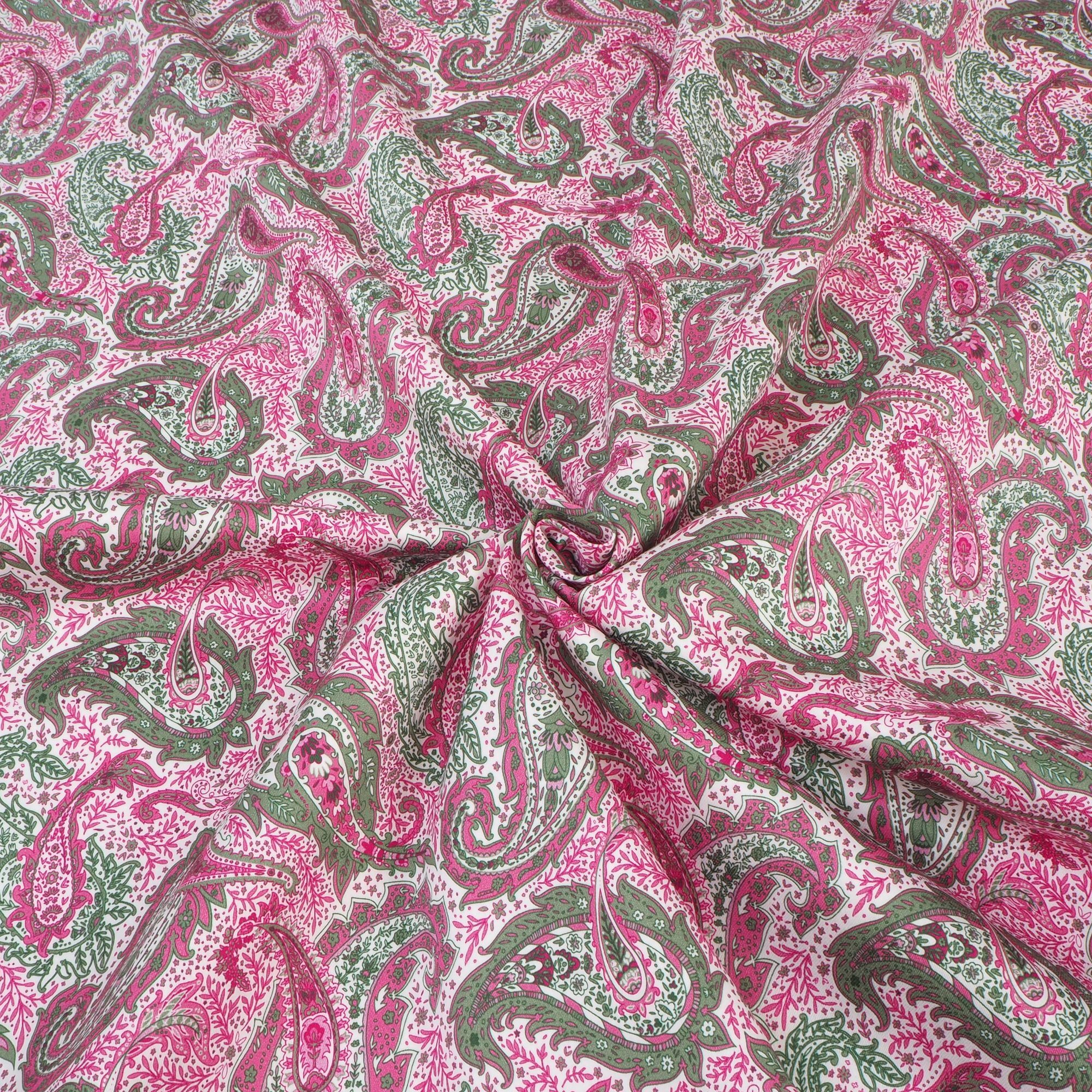 Dirndlstoff Blumen Paisley Christin Rosa Tracht