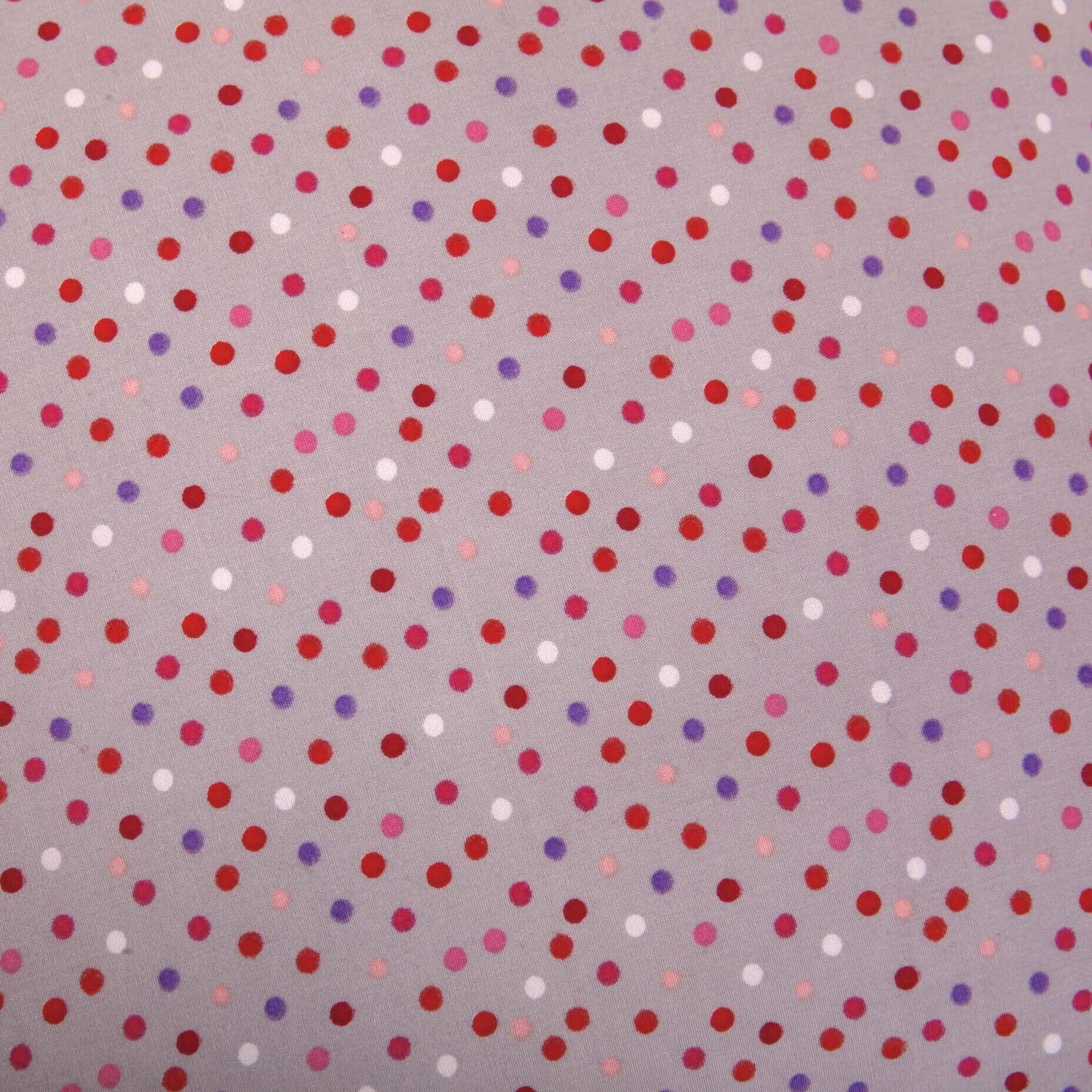 Kissenbezug 40x40 cm Bunte Punkte Grau