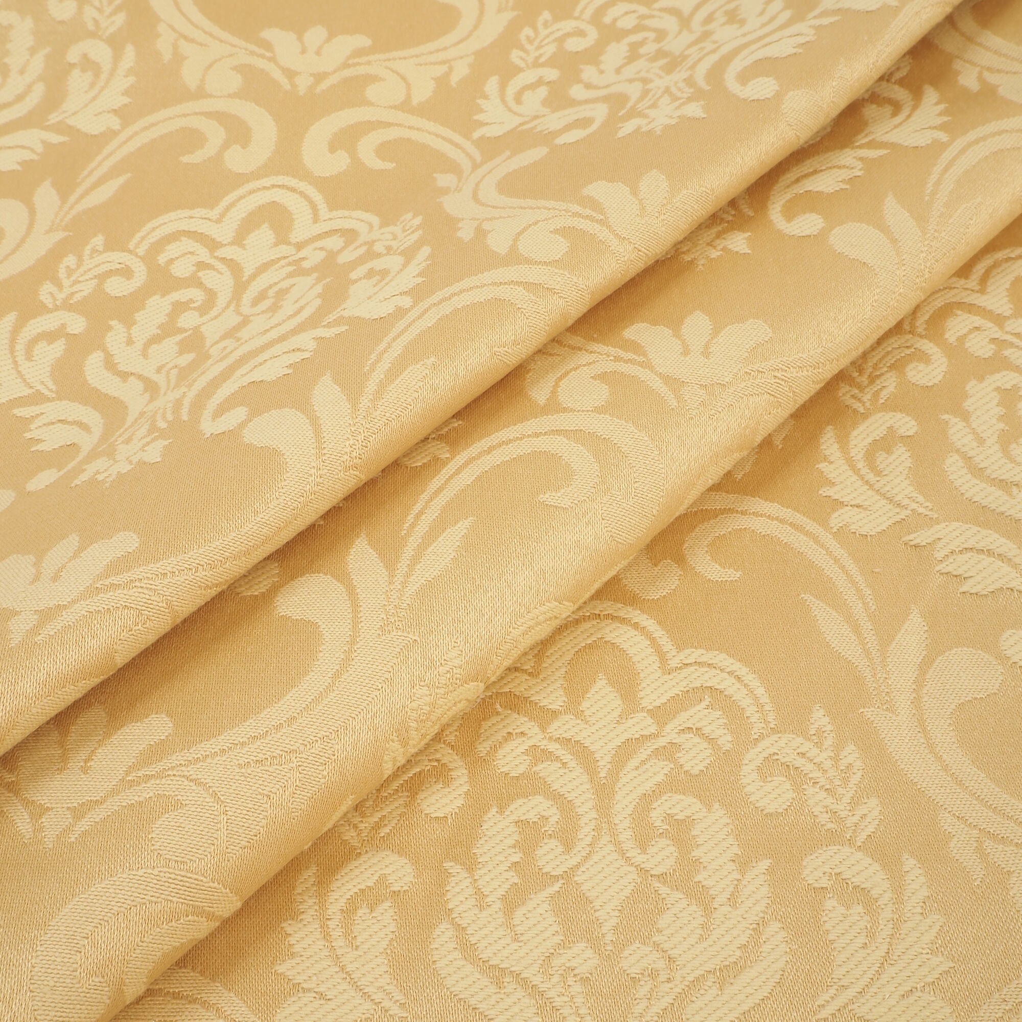 Stoff Premium Jacquard blühender Barock Gelb 280cm