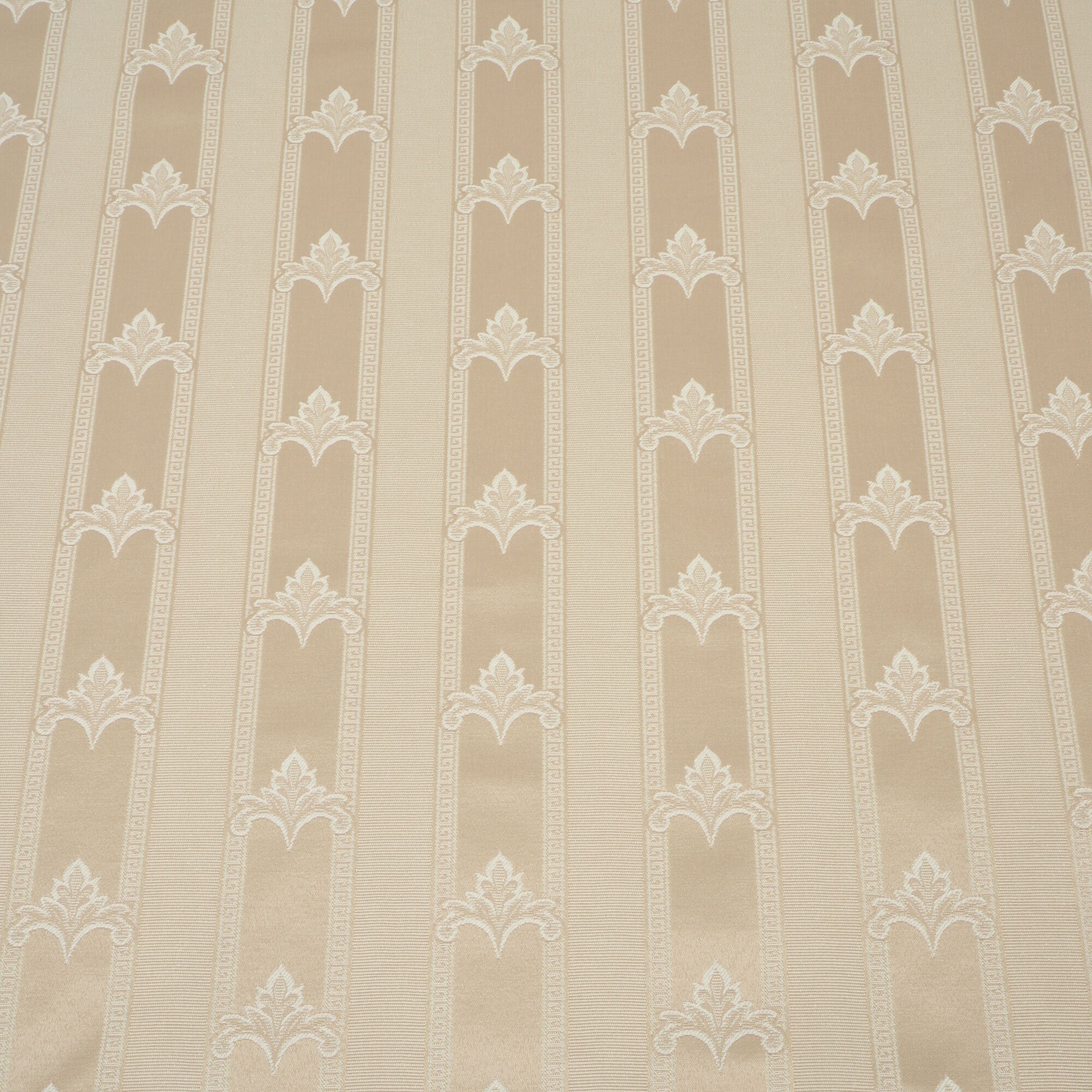 Polsterstoff Meterware Imperio Barock Jacquard Beige