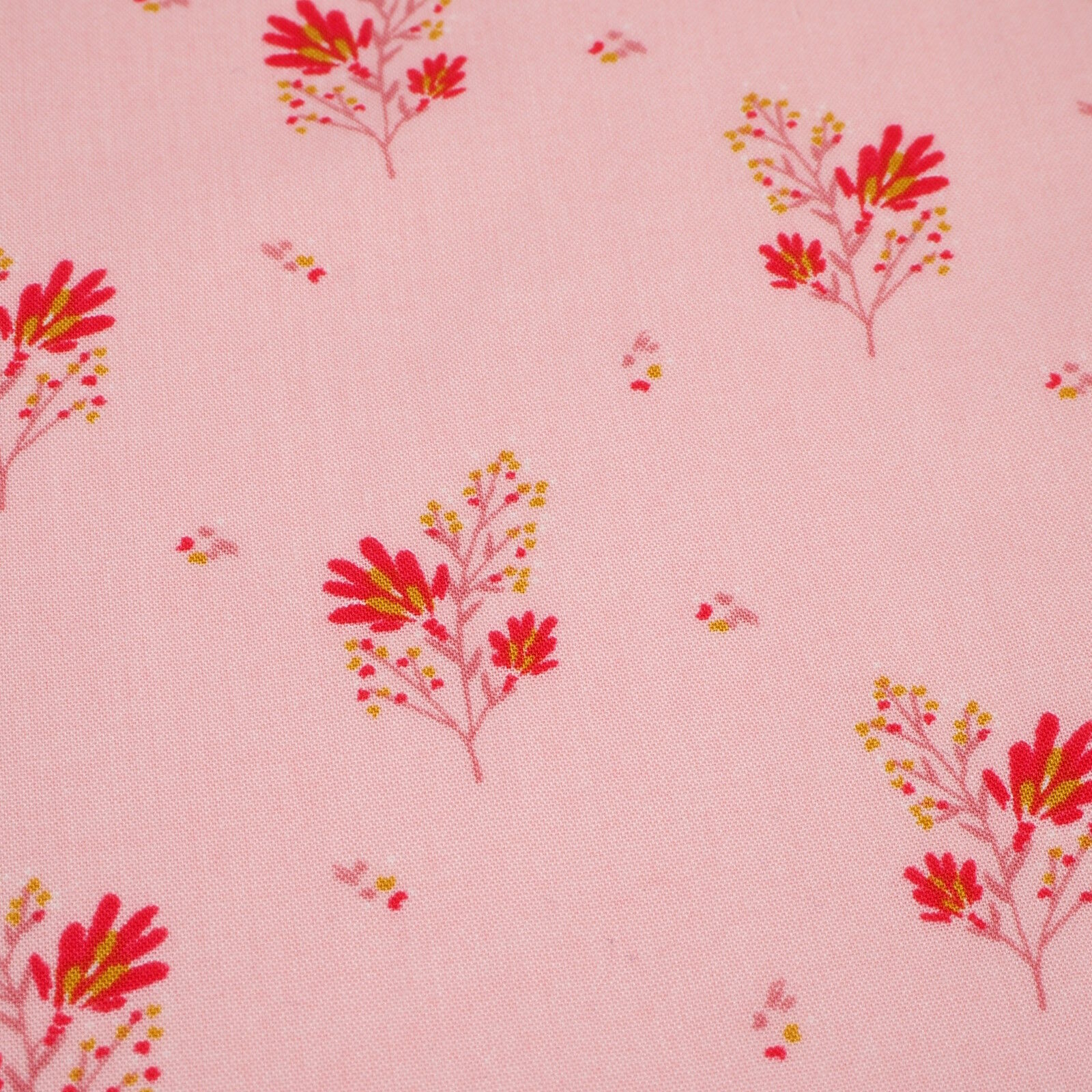 Viskose Stoff Blumen Stretch Rosa