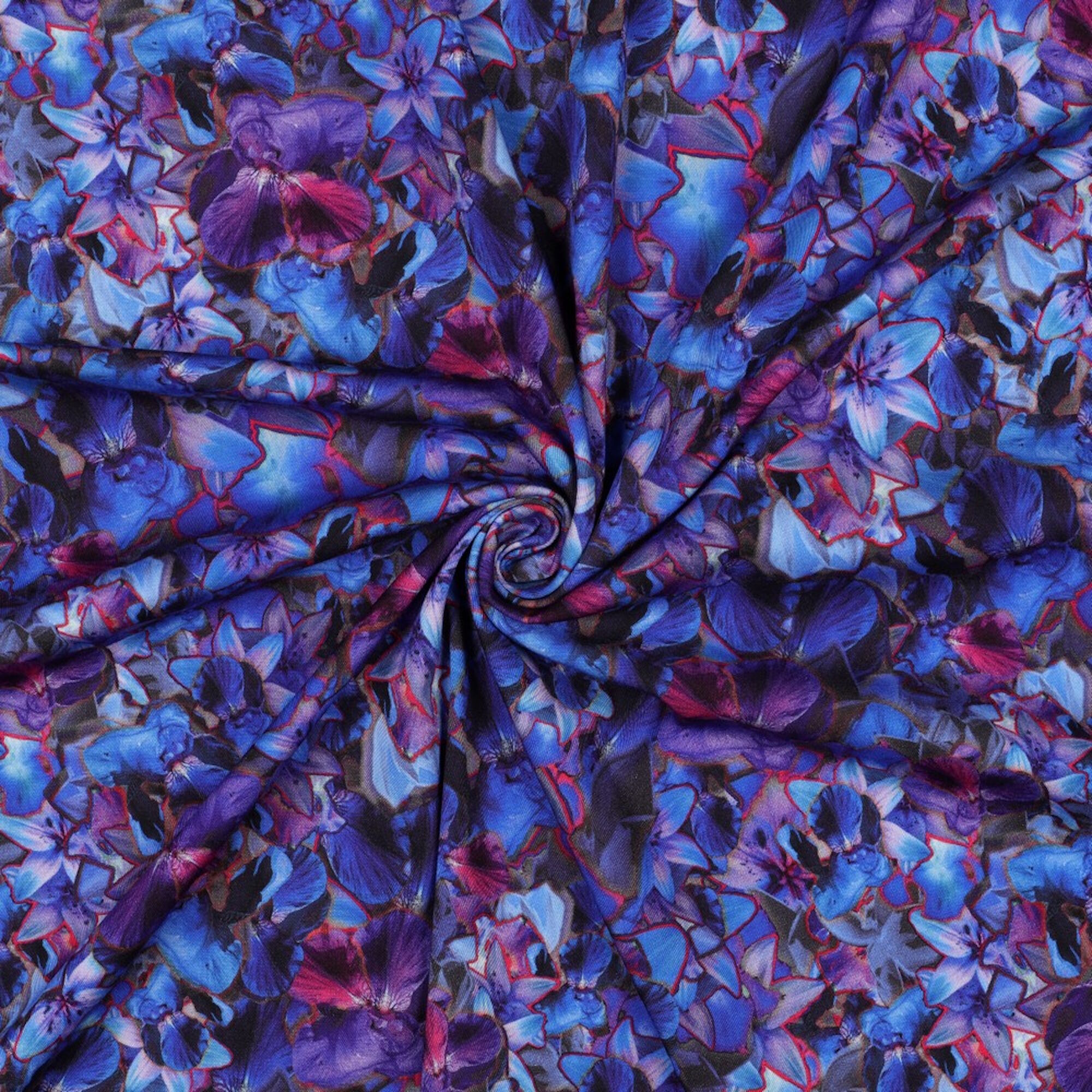 Stoff Meterware Blumen Stephanie Viskose