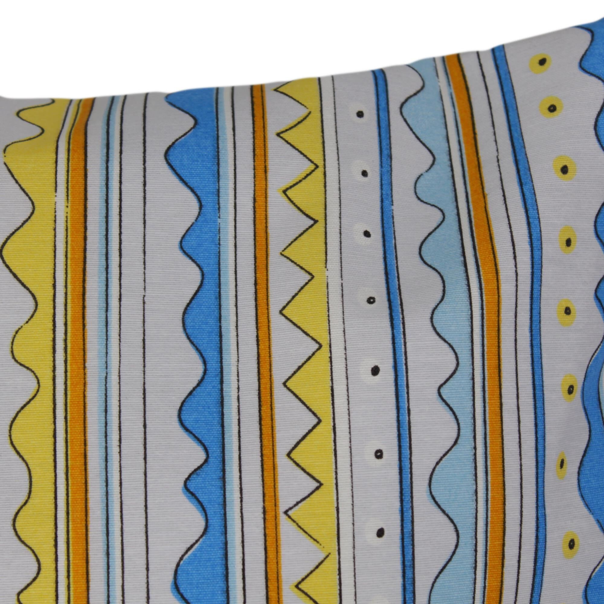 Kissenbezug 40x40 cm Streifen zu Colorful Fishes Hellblau