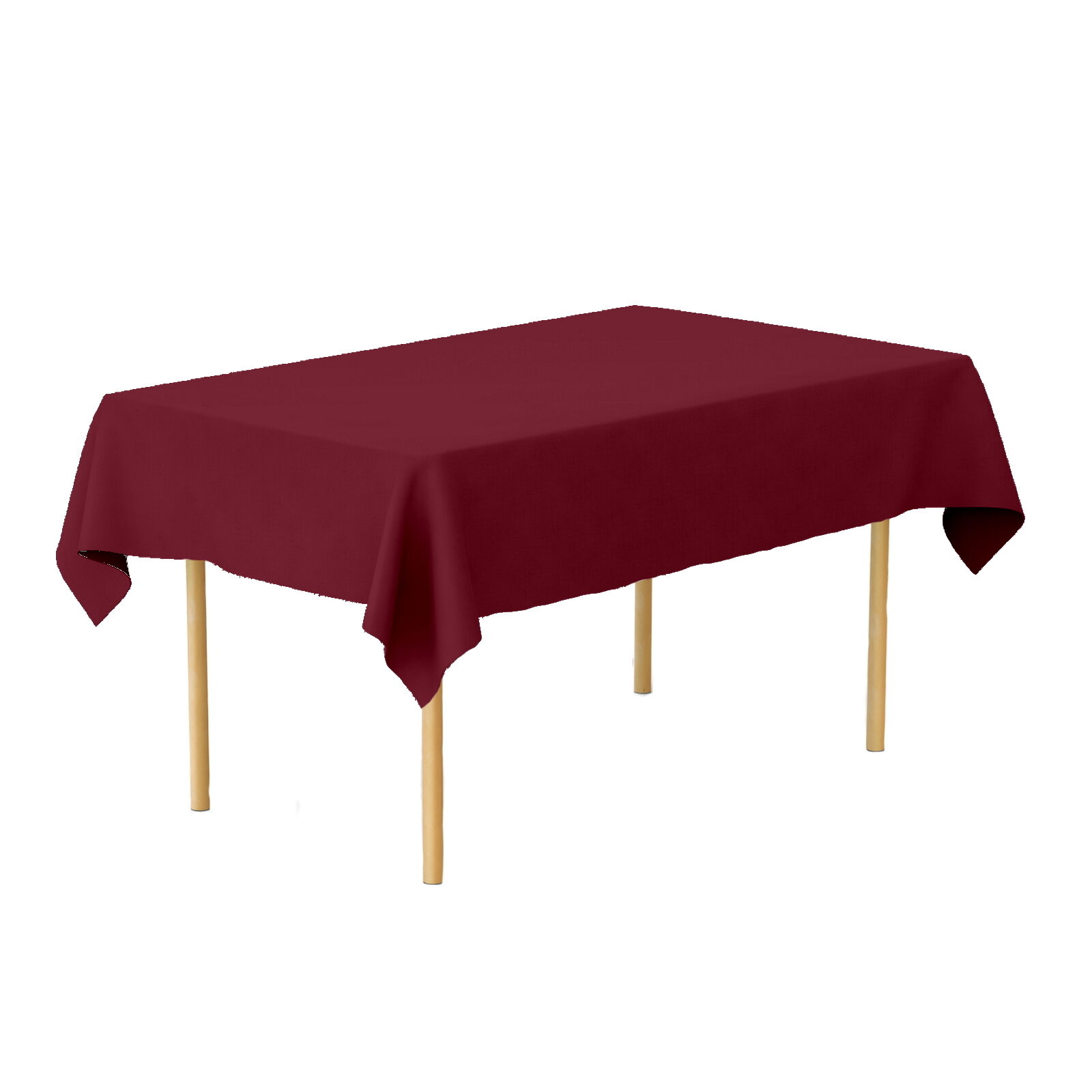 Tischdecke Uni Leinen-80x80-Dunkelrot