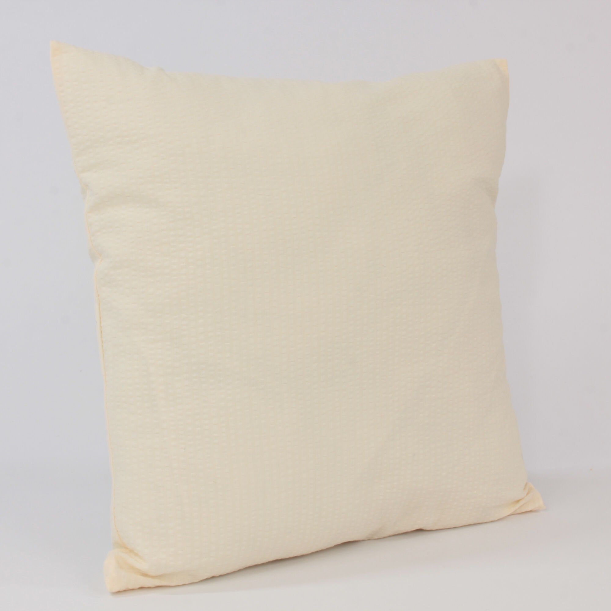 Edel Seersucker Kissenbezug Creme Baumwolle