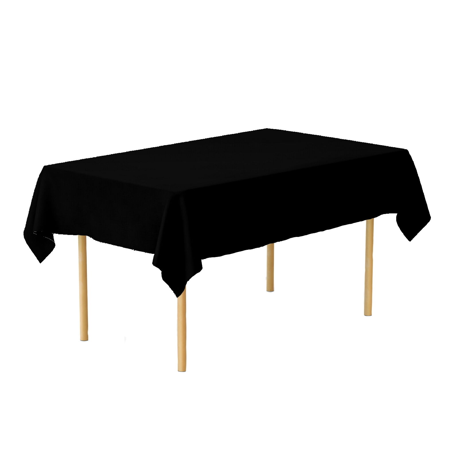 Tischdecke Uni Leinen-80x80-Schwarz