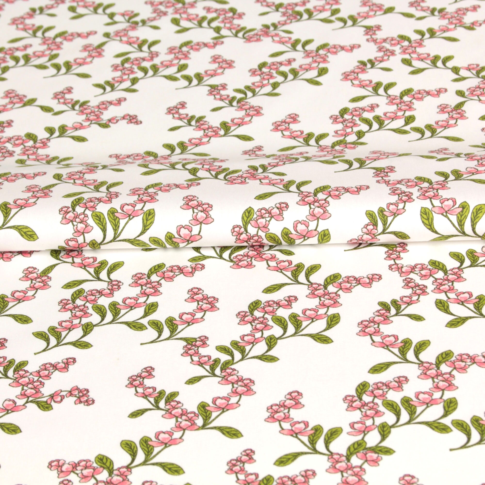 Stoff Meterware Blumen Blüten Fiona Baumwolle
