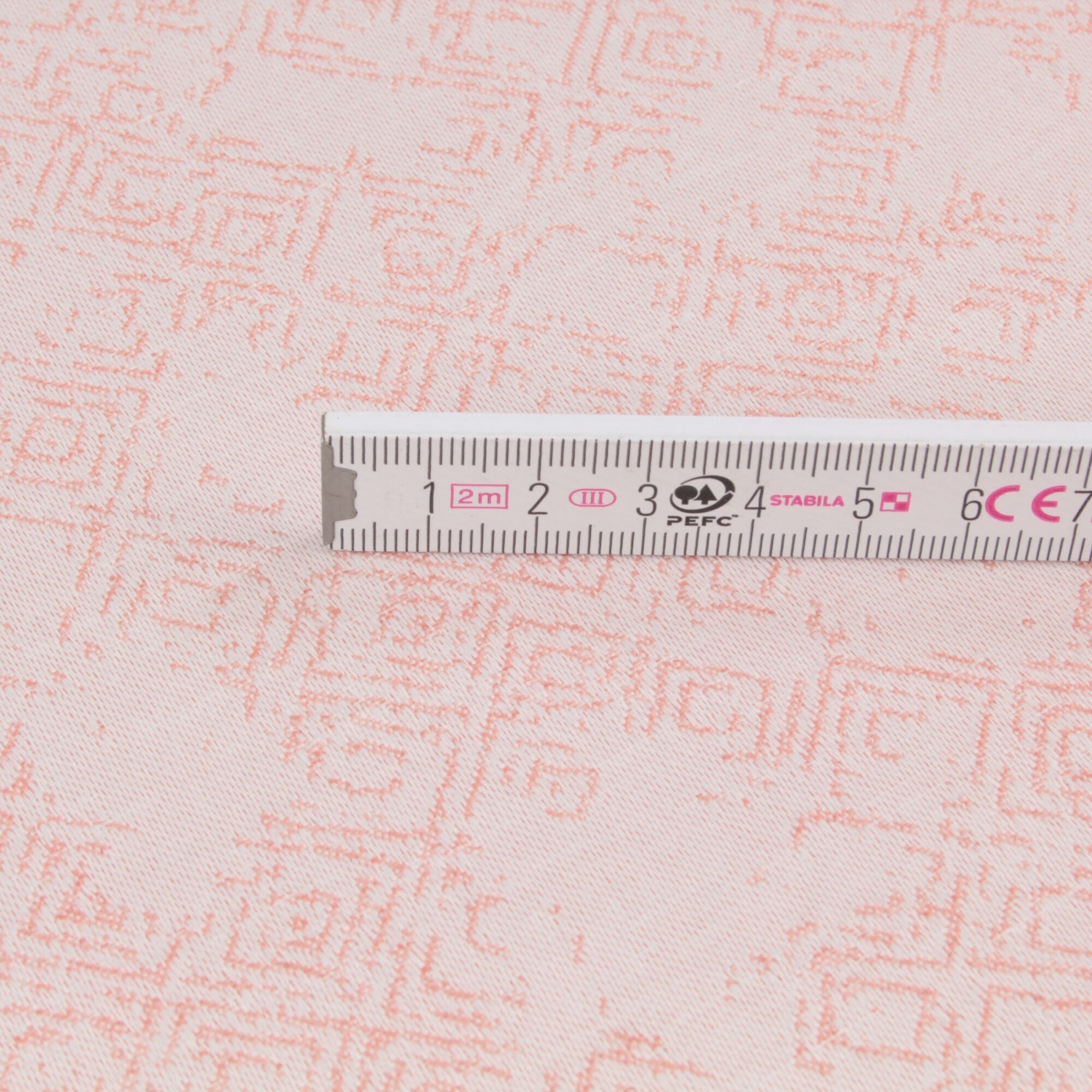 Stoff Meterware Melina Rosa Jacquard Mischgewebe