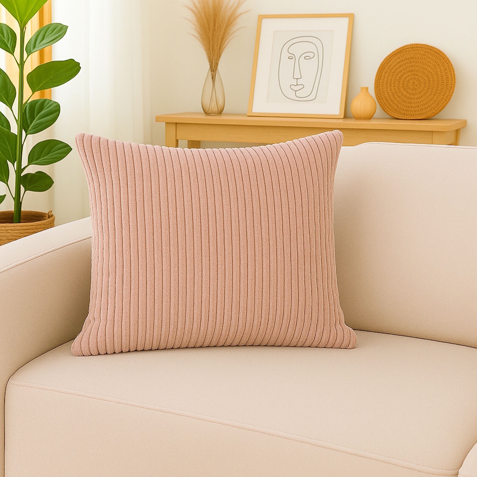 Kissenbezug Cord Kopalina Rosa