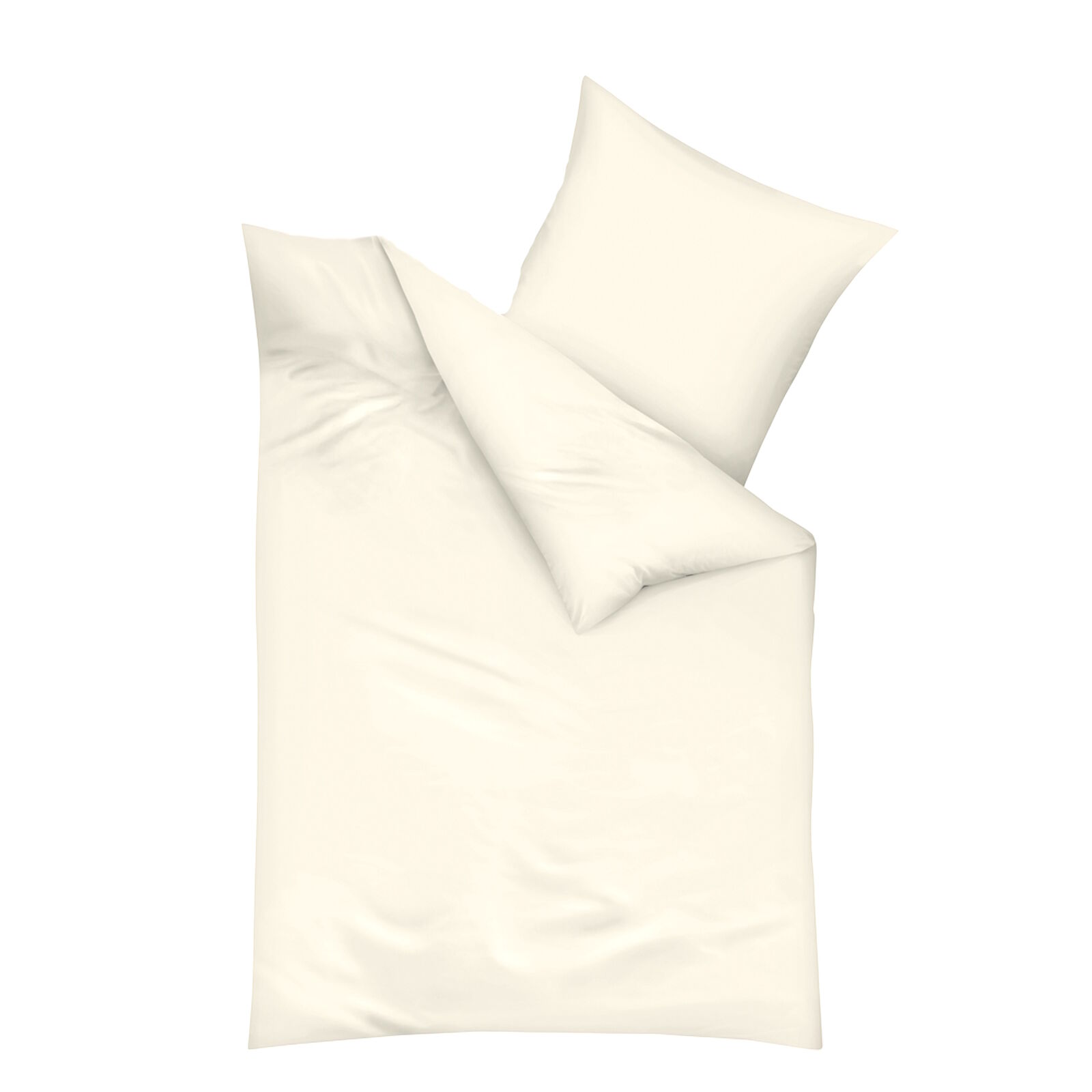 Bettwäsche Champagner Mako Satin-135x200 80x80 cm