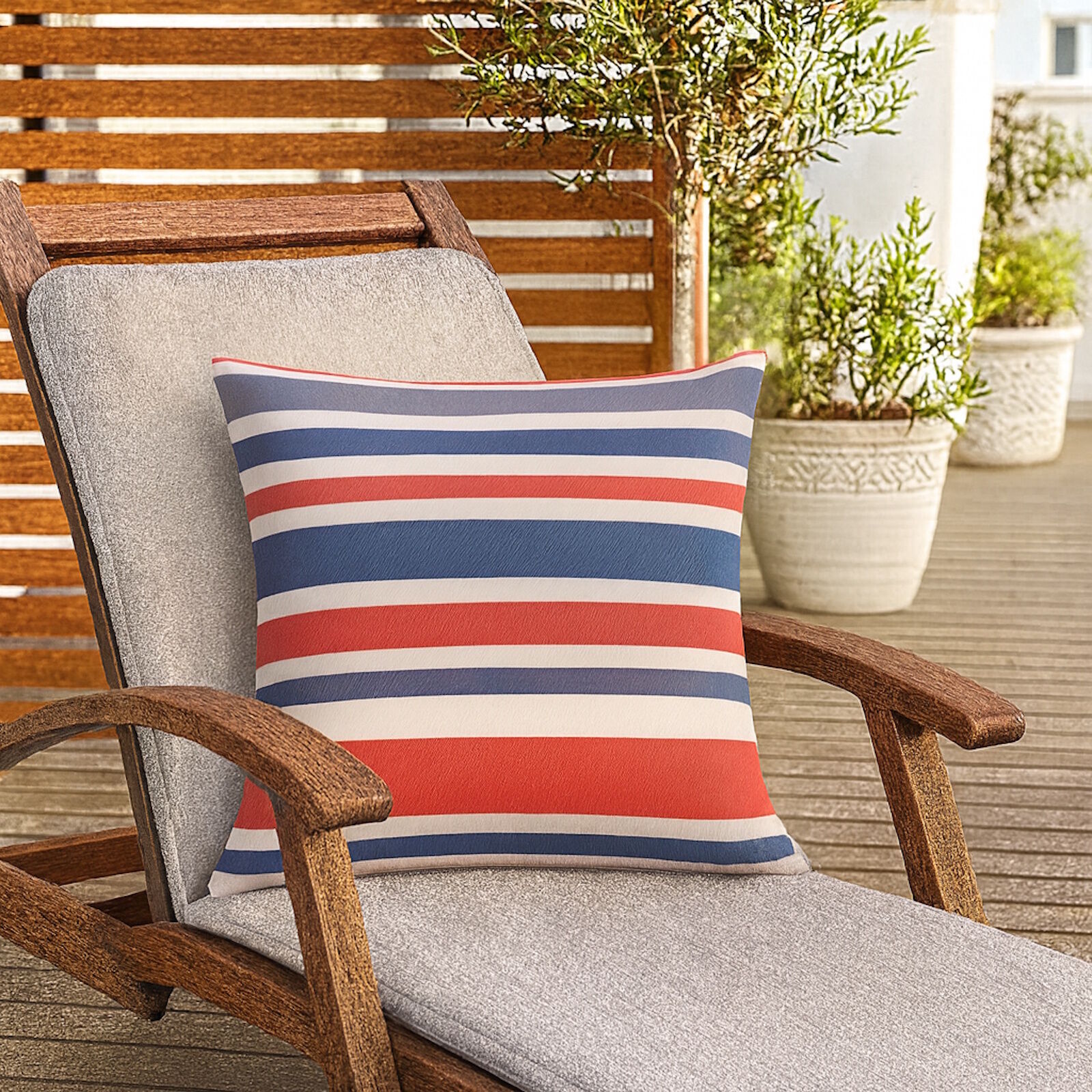 Kissenbezug Streifen Rot Blau Teflon Beschichtet