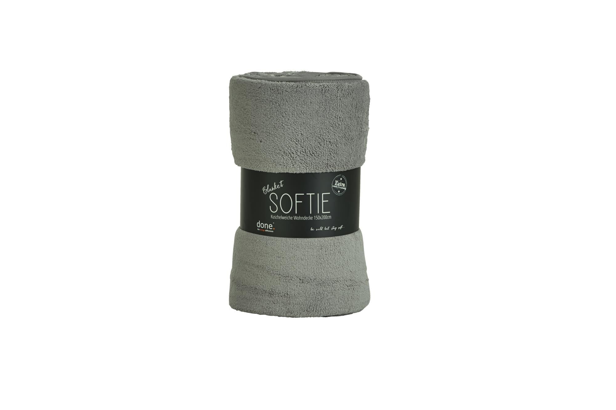 Kuscheldecke Softie Grau 150x200 cm Polyester