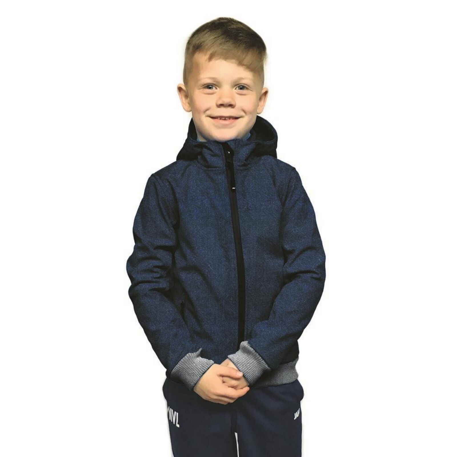 Stoff Meterware Denim Indigo Shoftshell
