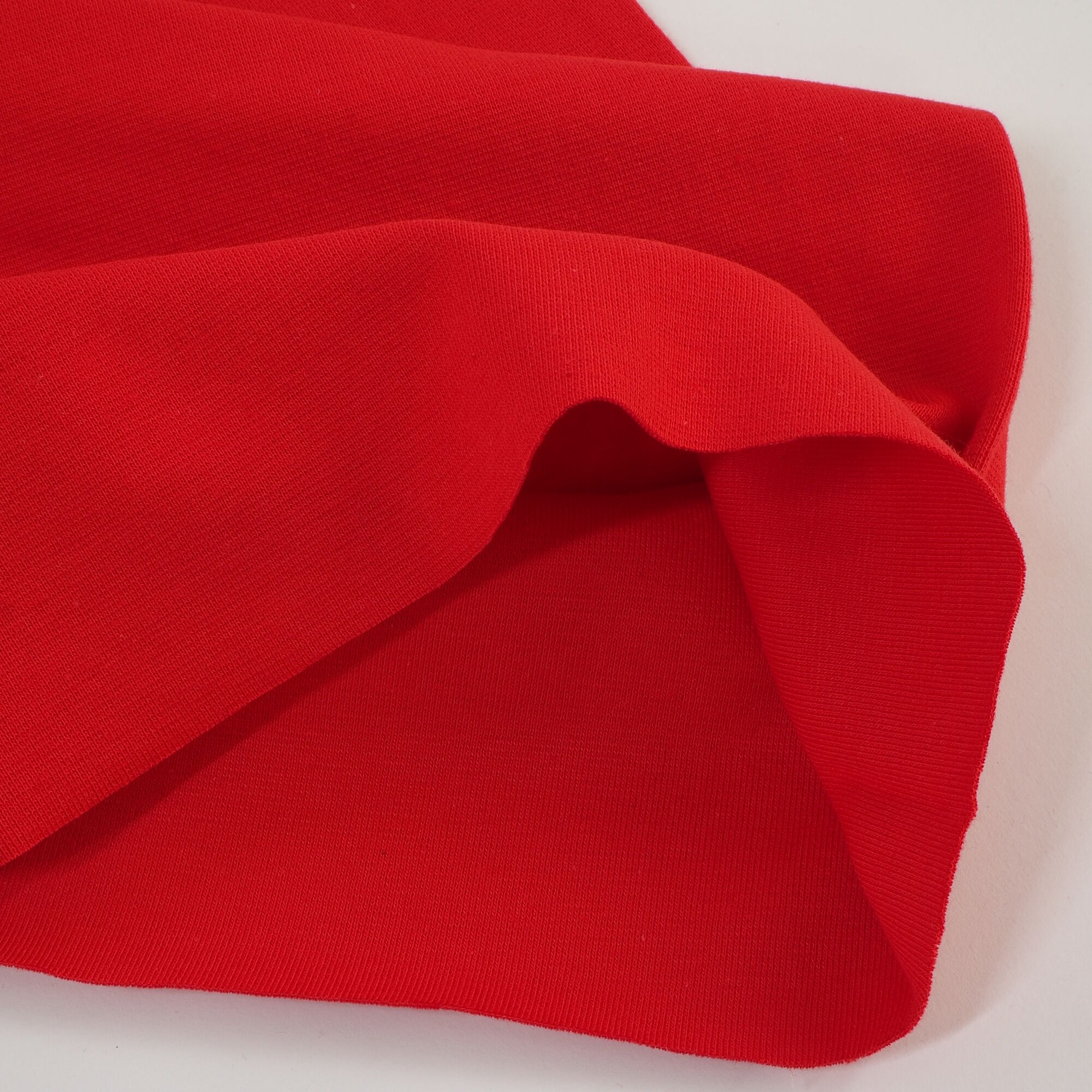 Bio Bündchenstoff Uni Rot