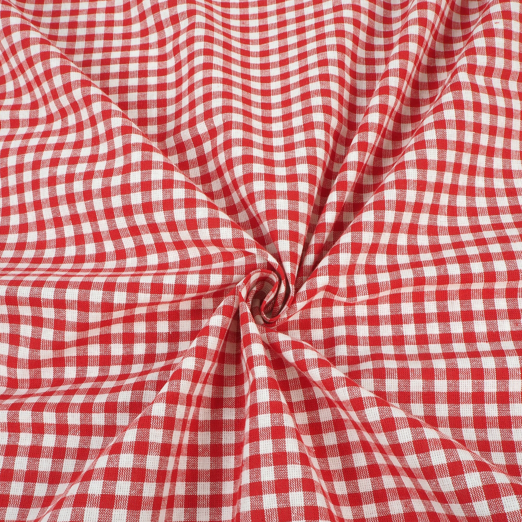 Stoff Meterware Karo 5x5 mm Rot