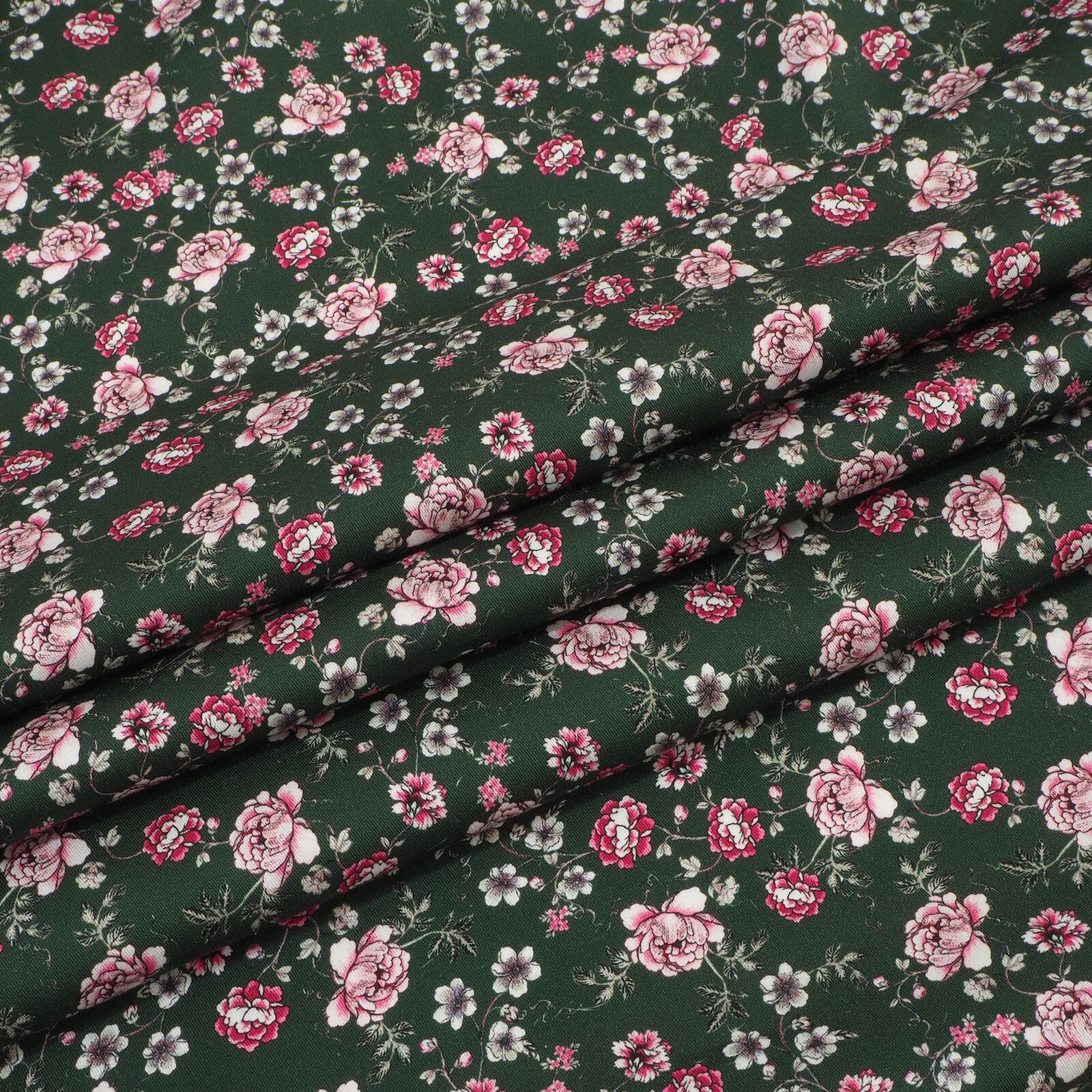 Rosa Trachtenstoffe Blumenmuster Dirndl Stoff Blumen Creme Rosa