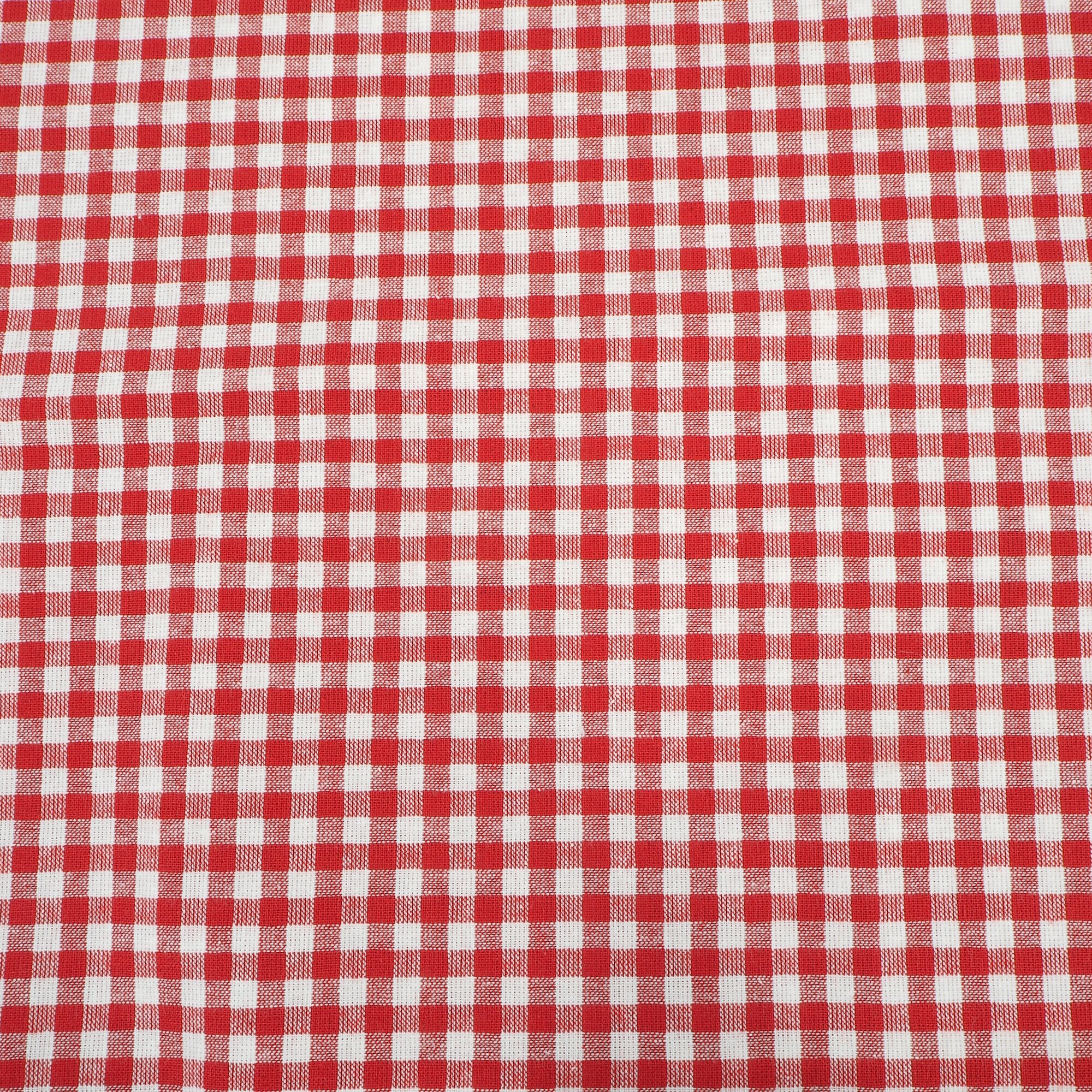 Stoff Meterware Karo 5x5 mm Rot
