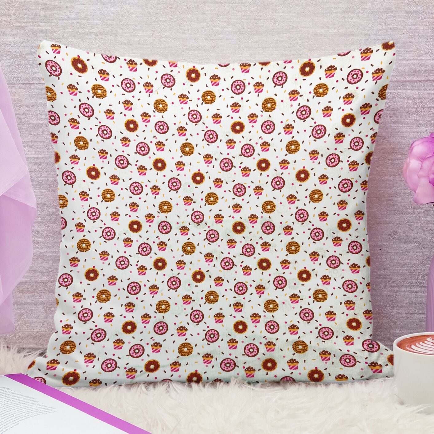 Kissenbezug 40x40 cm Donut Muffin