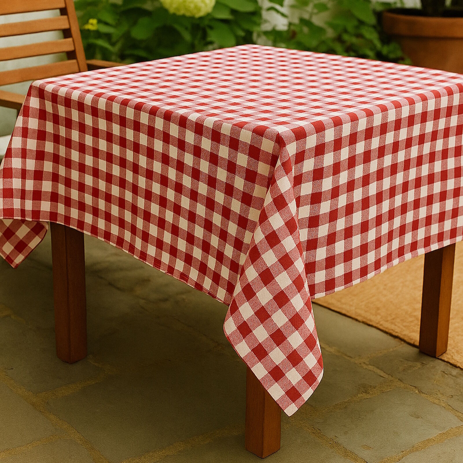 Wachstuch Tischdecke Karo Rot