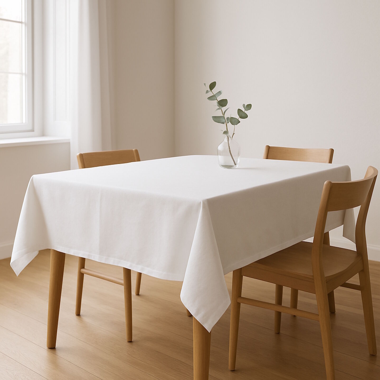 Tischdecke Uni Polyester 10er Pack-80x80-Weiß