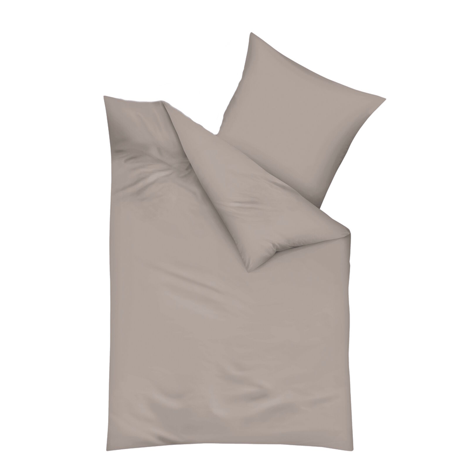 Mako Satin Bettwäsche Beige