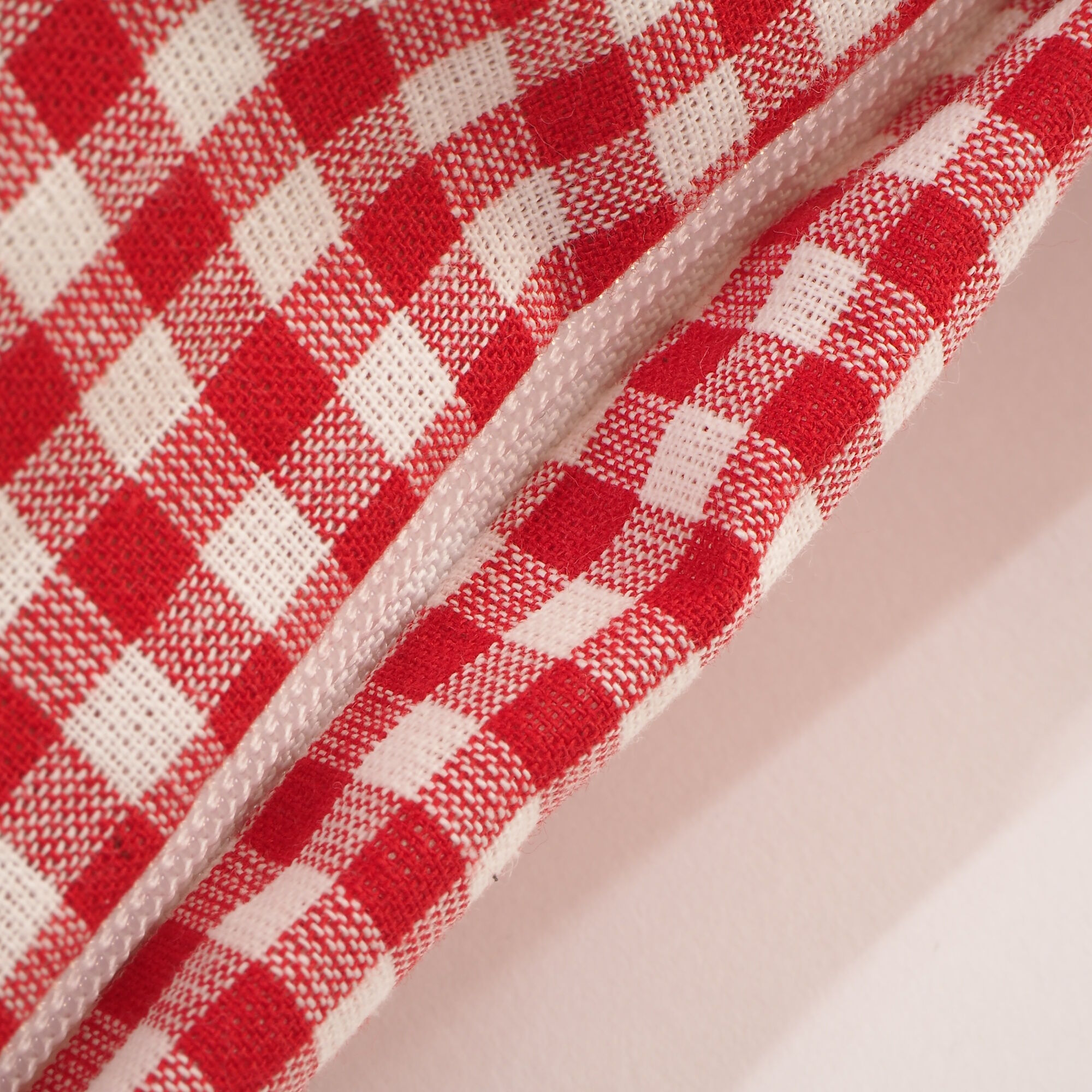 Kissenbezug 40x40 cm Karo 5x5 mm Rot